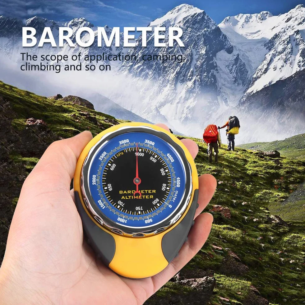 Baromètre Altimètre Boussole Thermomètre 4 en 1 Testeur sans Pile Randonnée Plein Air