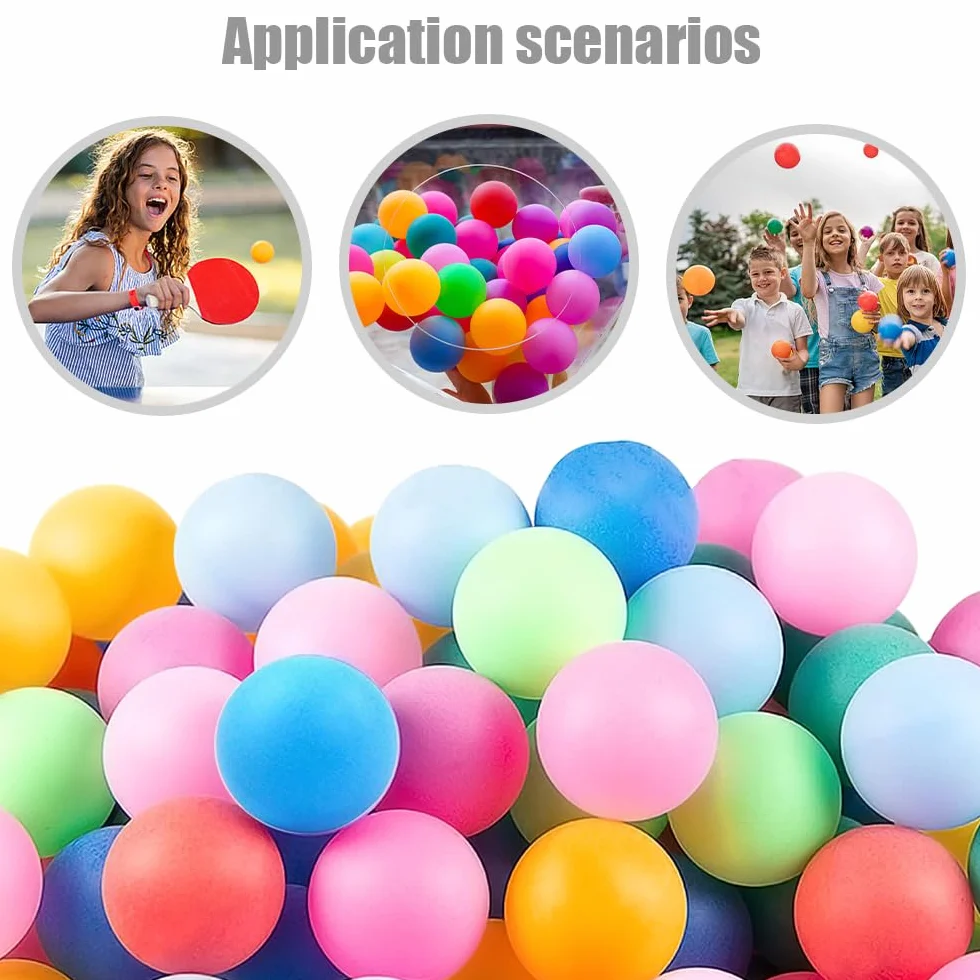 Balles de Ping Pong 40 mm 50 Pièces Mizikuu pour Entraînement Décoration Fête