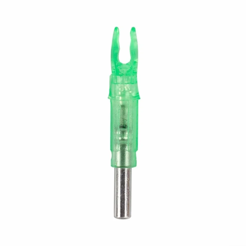 Lot de 6 encoches lumineuses à LED 6,2 mm pour tiges aluminium carbone chasse nocturne cible vert
