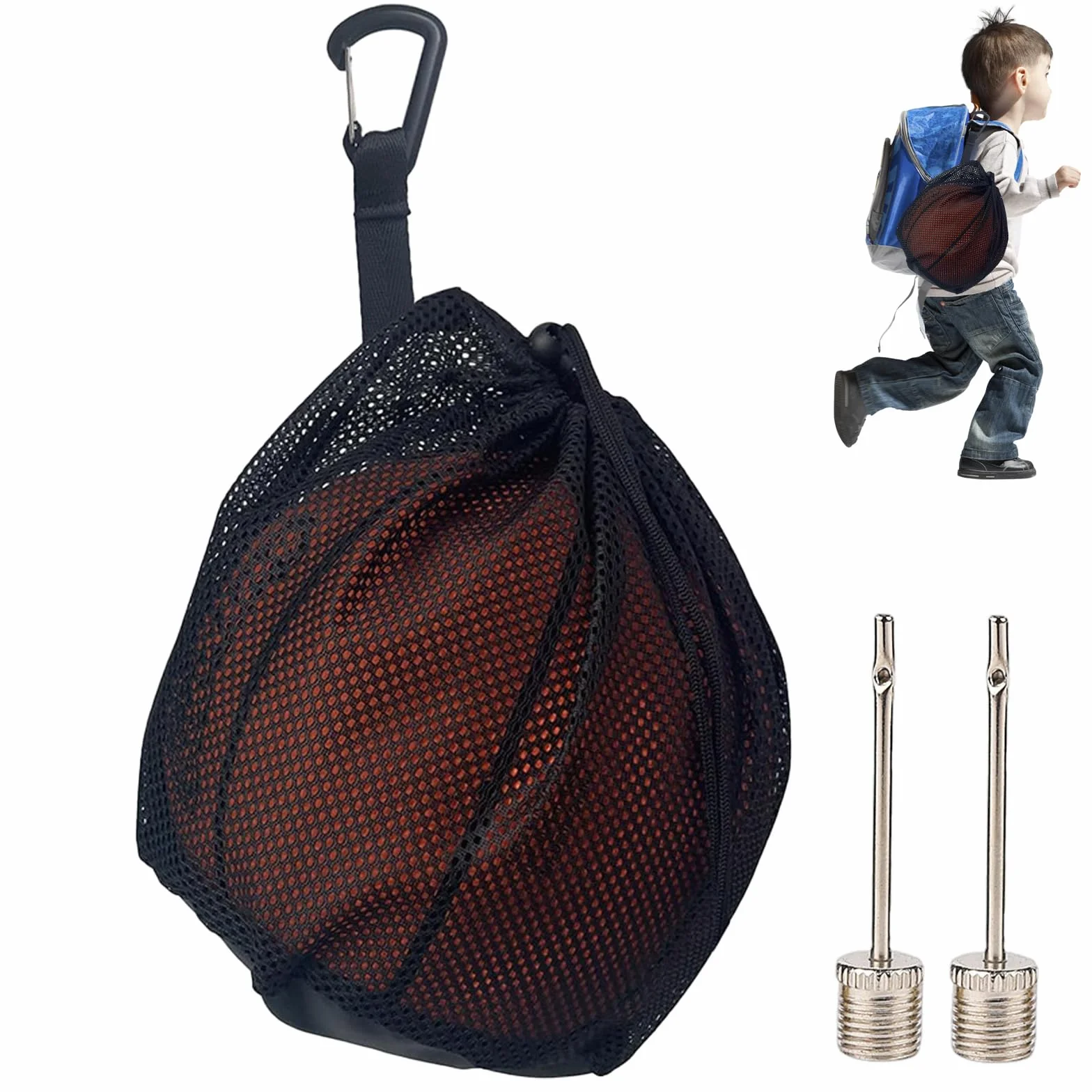 Sac De Sport Polyvalent Bandoulière Ballon Basketball Football Tennis Filet Basket Enfants