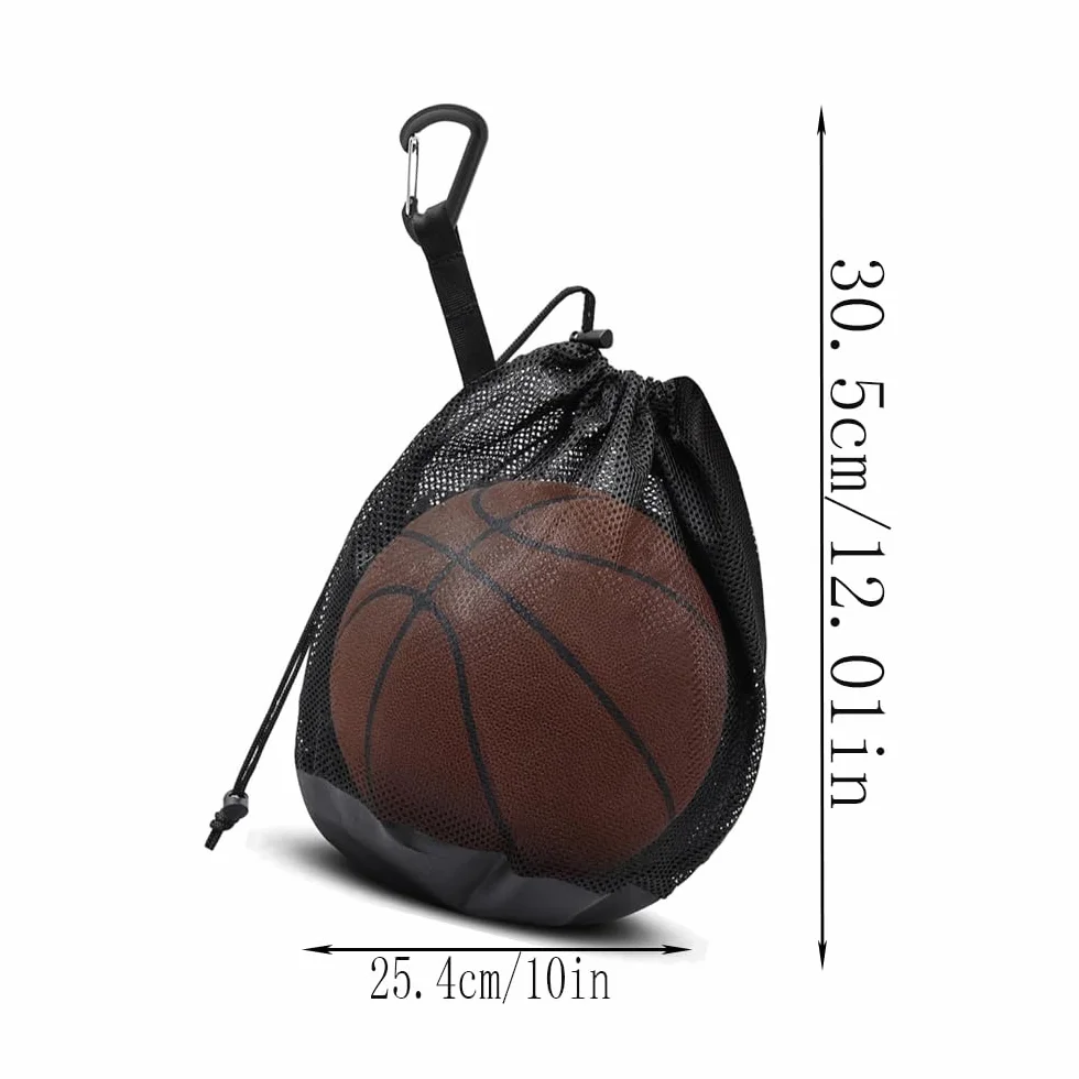 Lot de 2 sacs en filet de basket-ball, sac à dos portable, accessoires de football, volley-ball, tennis