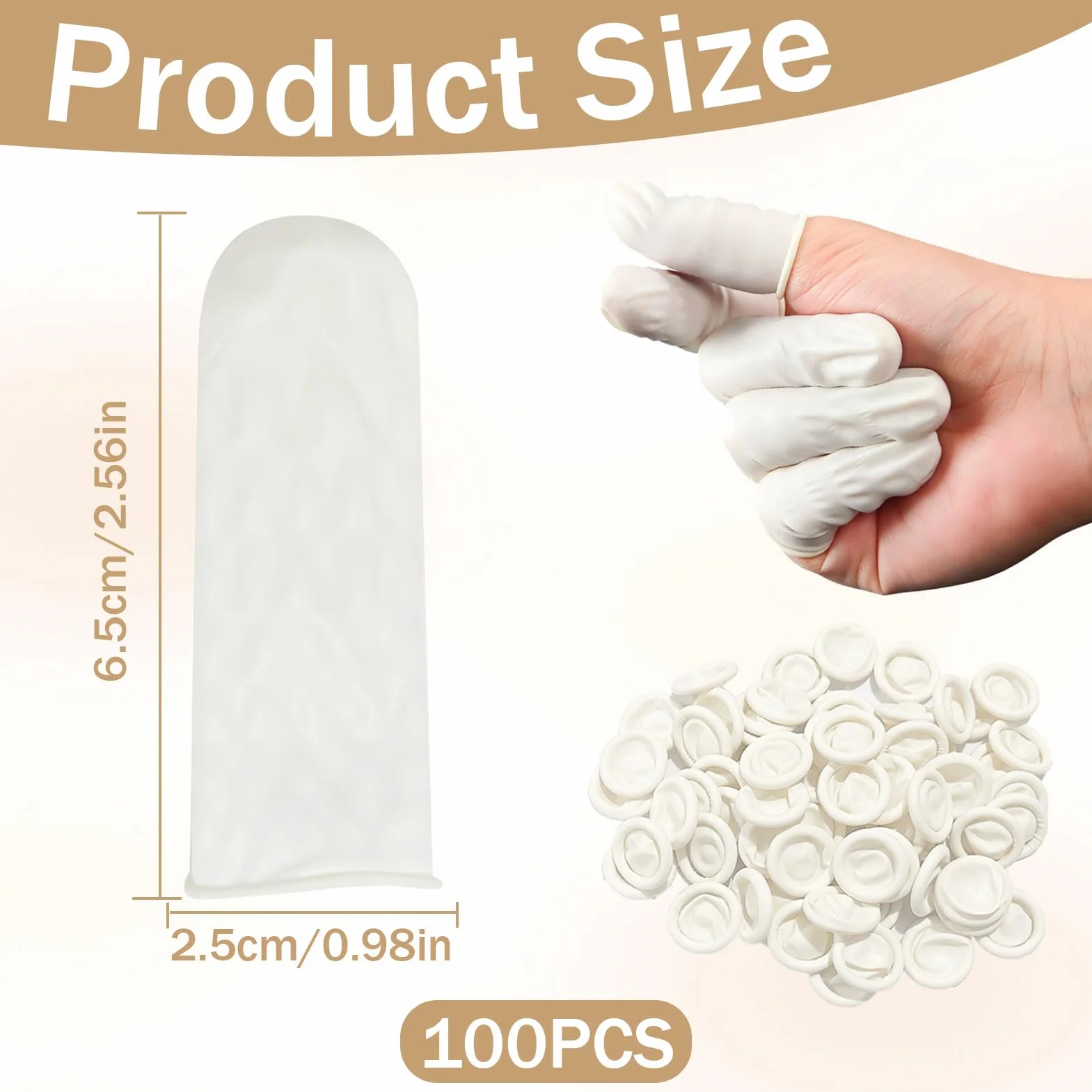 Doigtiers en Latex, Doigts de Protection Imperméables, Doigtier Silicone pour Tatouage