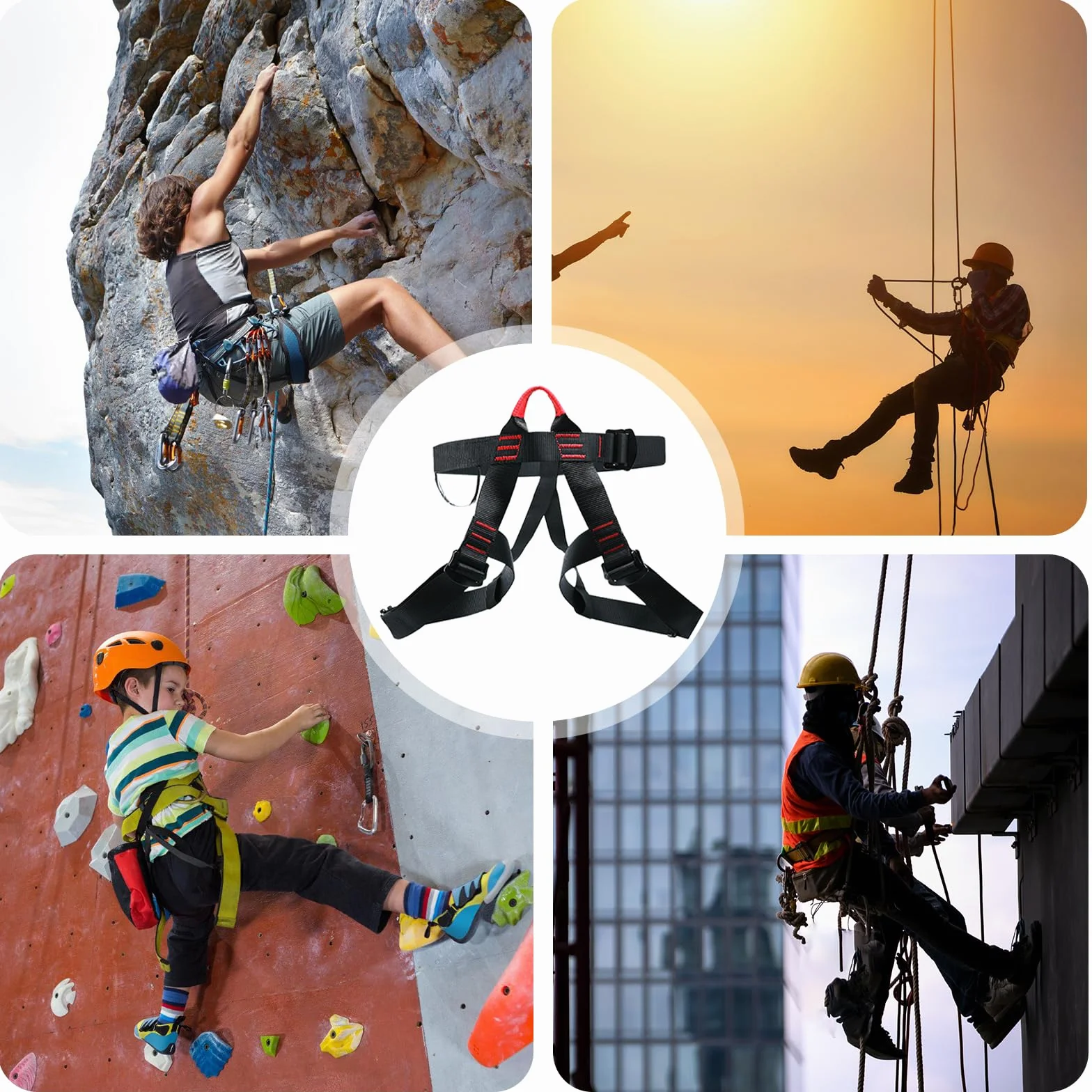 Harnais d'escalade anti-chute ceinture de sécurité pour sauvetage alpinisme équipement hommes femmes