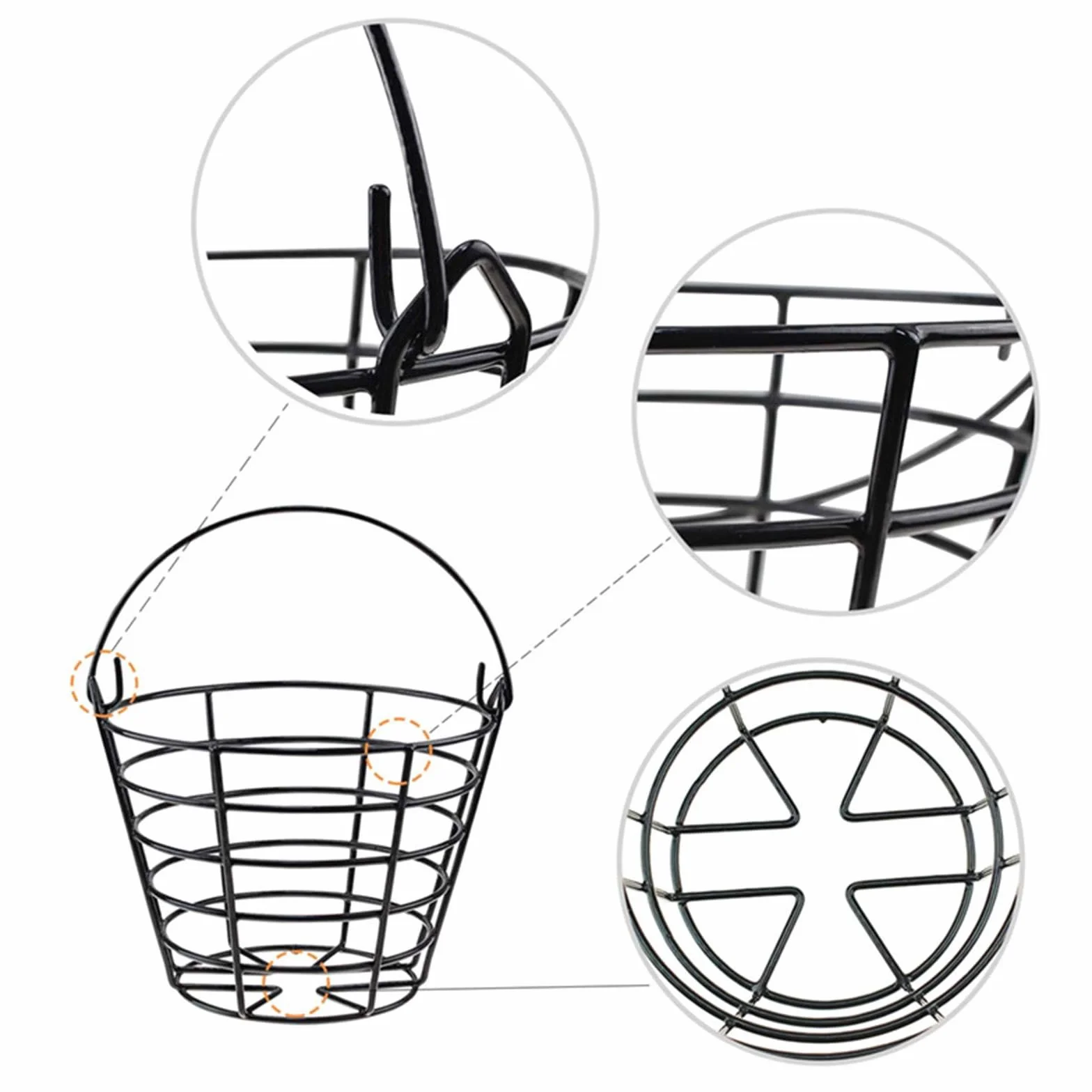 Porte-Panier de Balle de Golf, Seau de Balles de Golf pour Sports de Plein Air