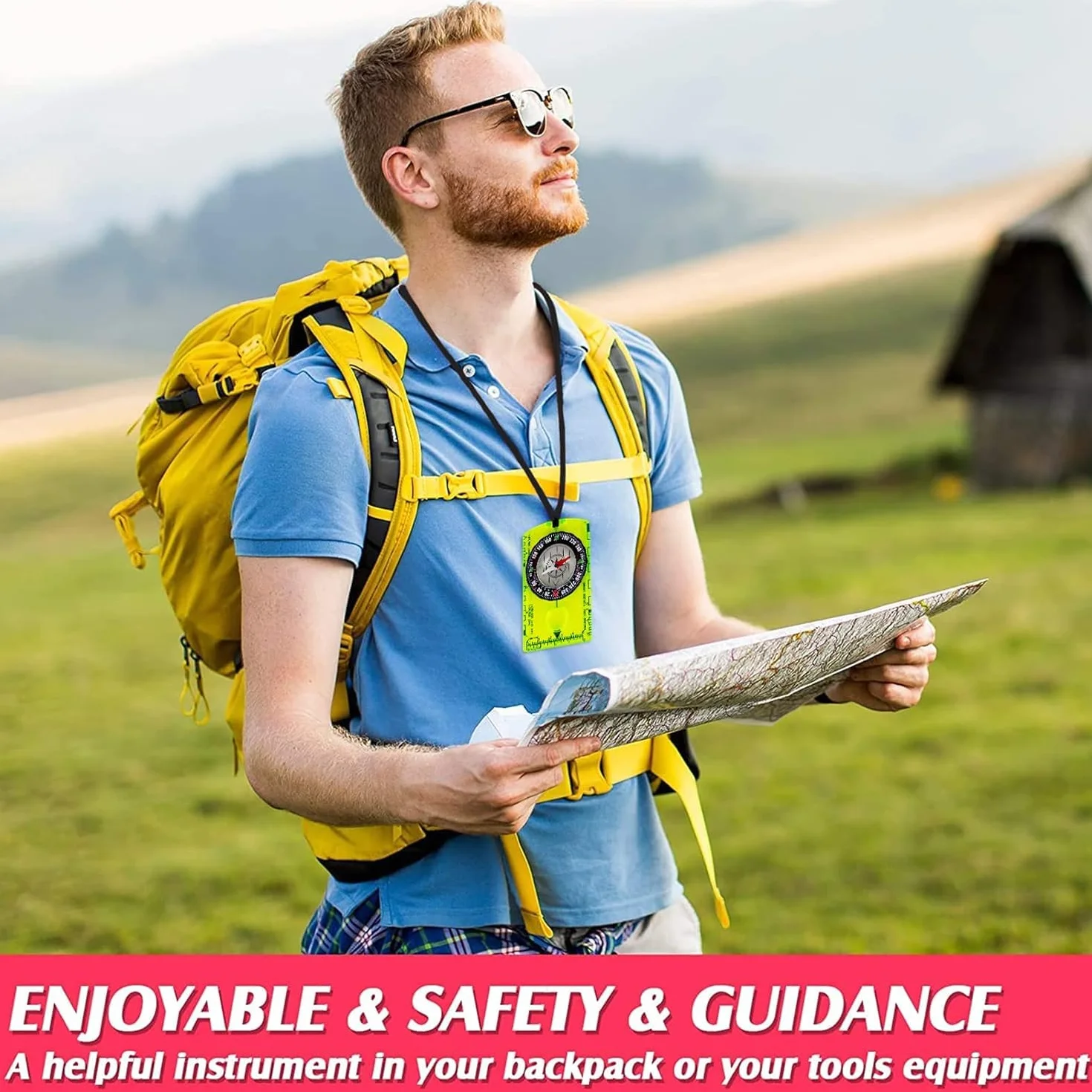 Boussole de Navigation et Randonnée 11 en 1 - Scout, Orientation, Lumineuse pour Camping