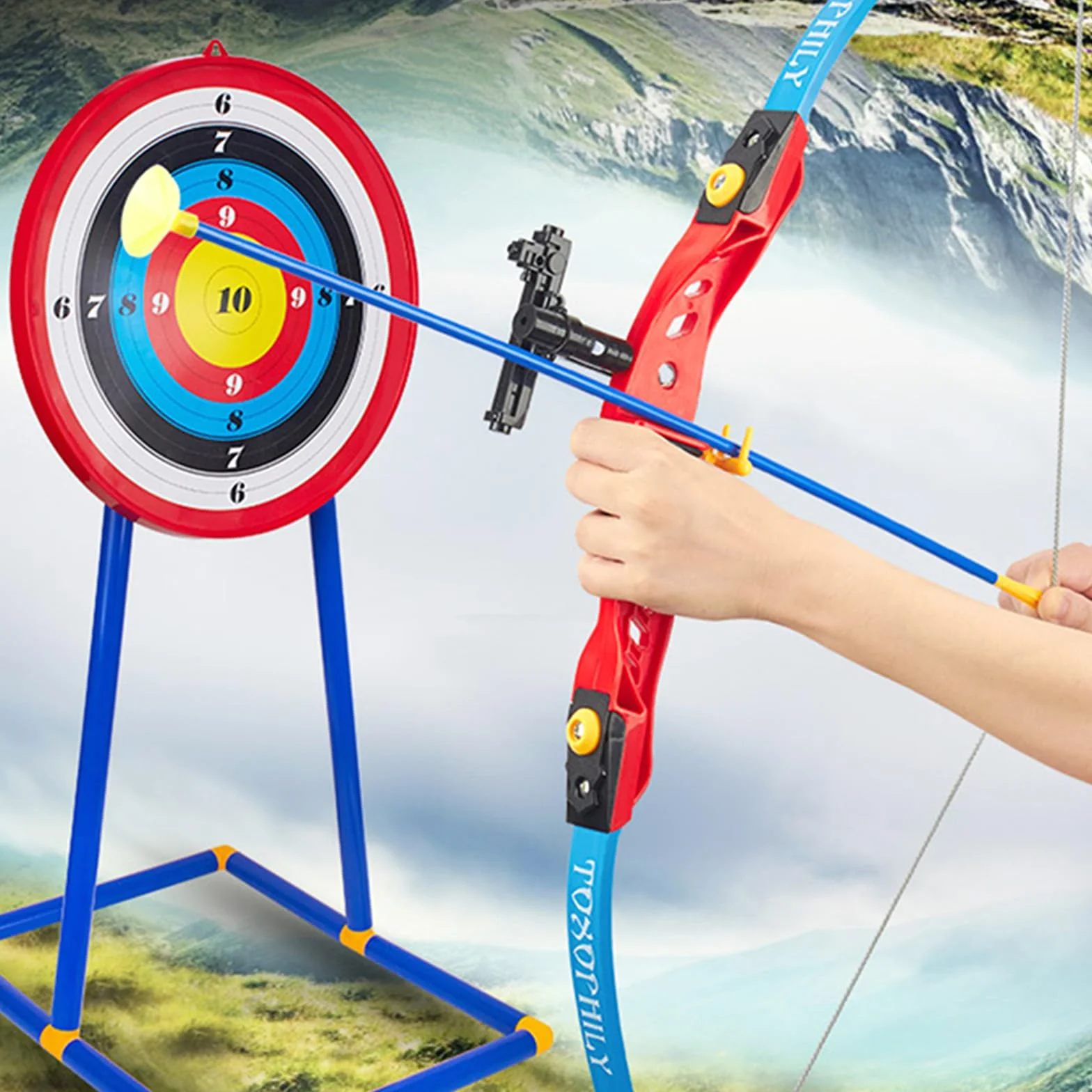 Flèches à Ventouse Plastique 42 cm pour Entraînement au Tir - Bleu