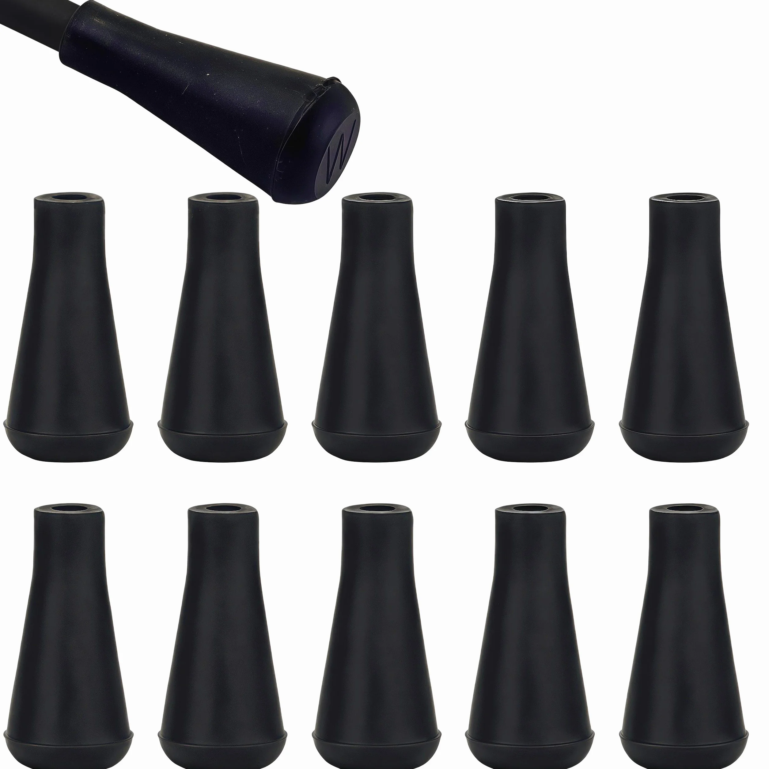 Lot de 10 pointes de flèche en caoutchouc souple pour tir à l'arc, rechange pour tiges fibre de verre et carbone
