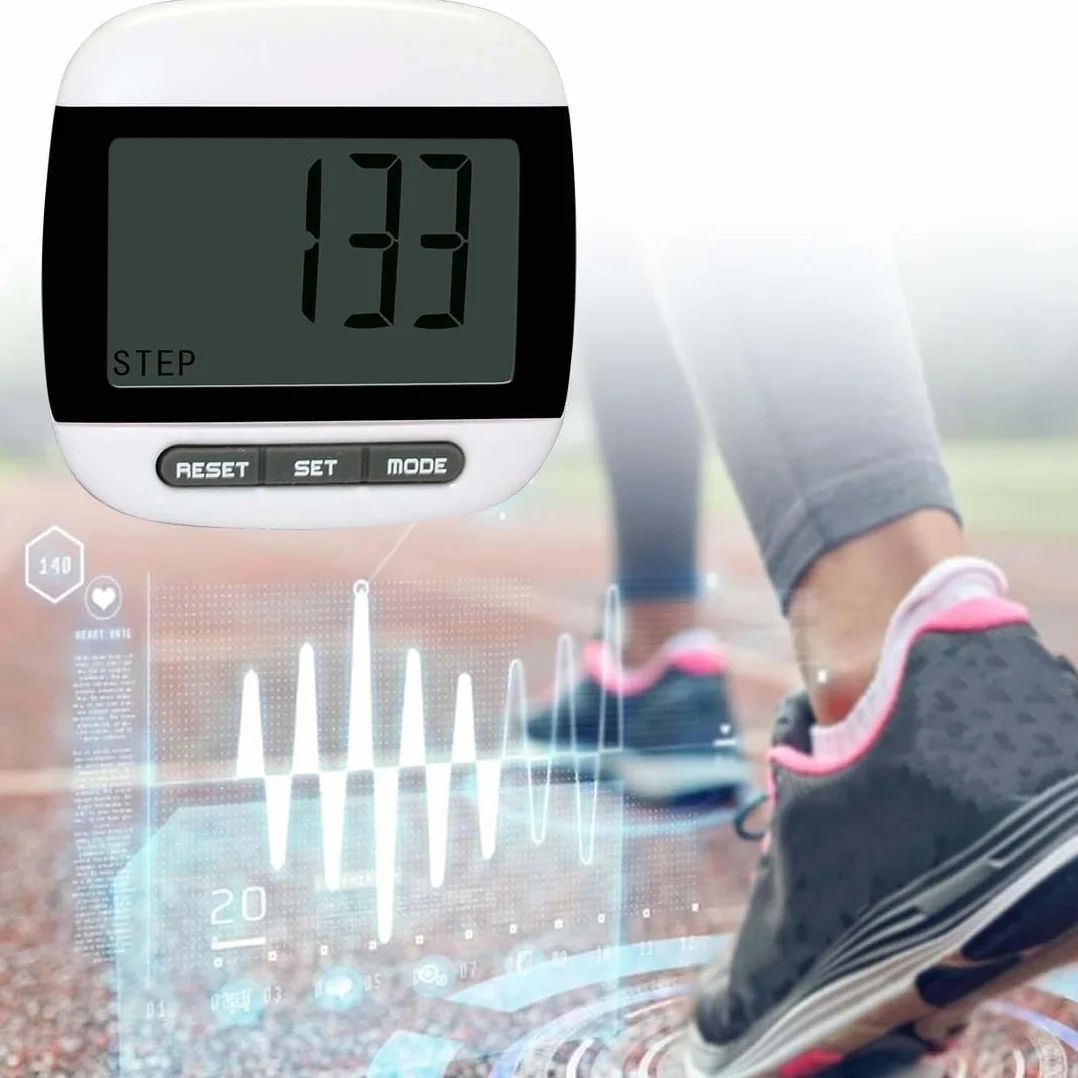 Podomètre 3D pour la Marche, Compteur de Pas avec Clip, Bracelet Podomètre Multicolore