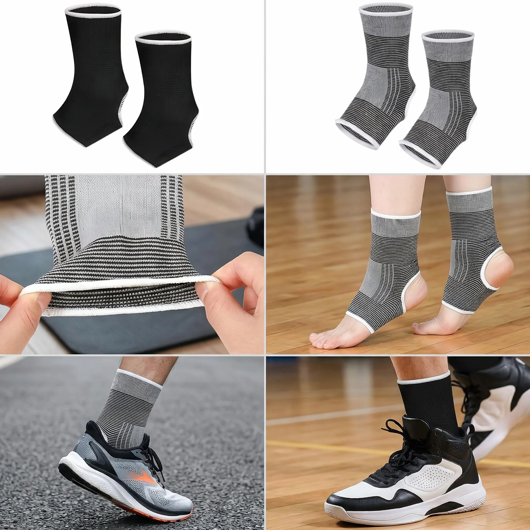 Chevillière Enfant Sport Compression Respirante Polyester Coton, Protection Cheville Football Basketball Danse Course