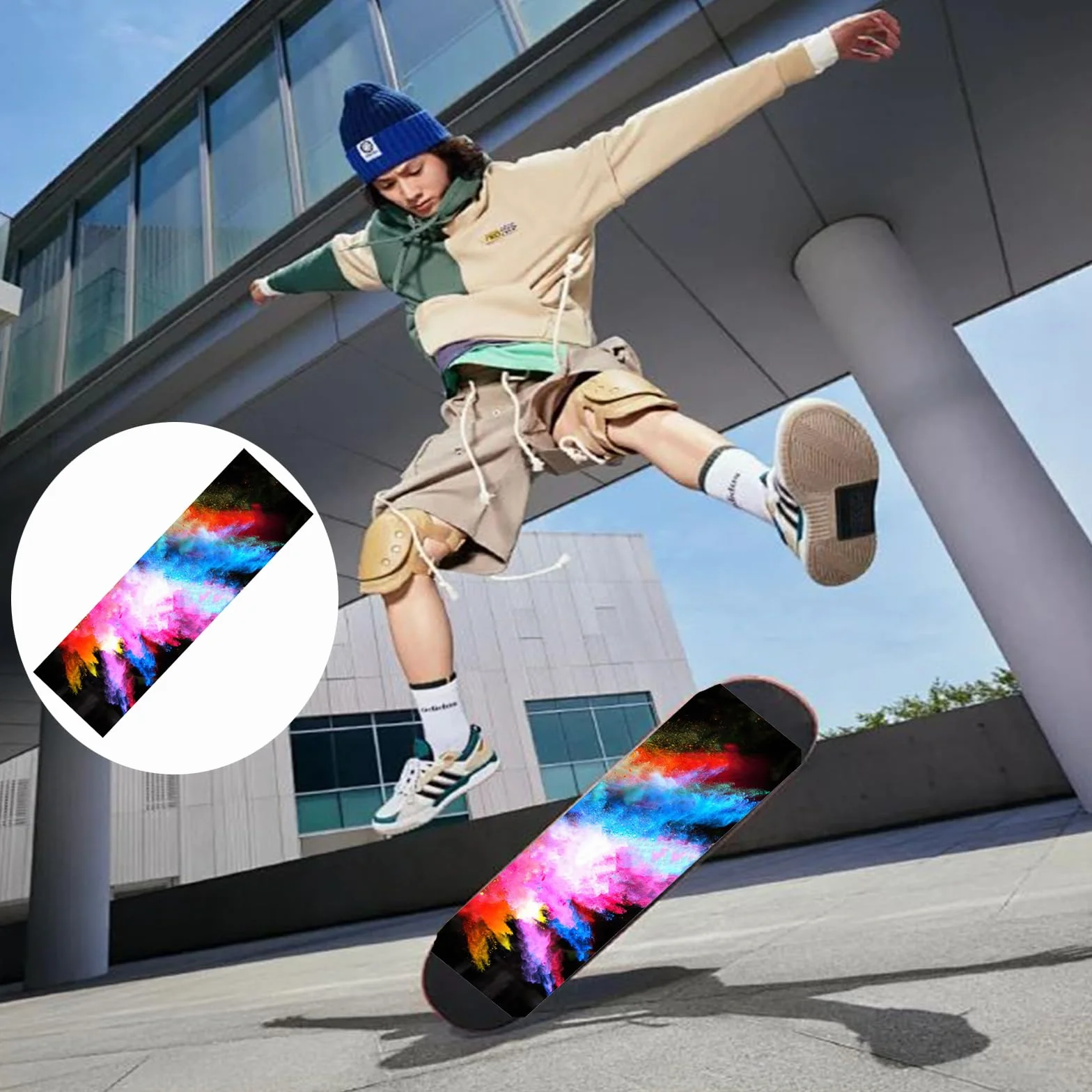 Bande antidérapante pour skateboard longboard, papier de verre, haute résistance au glissement