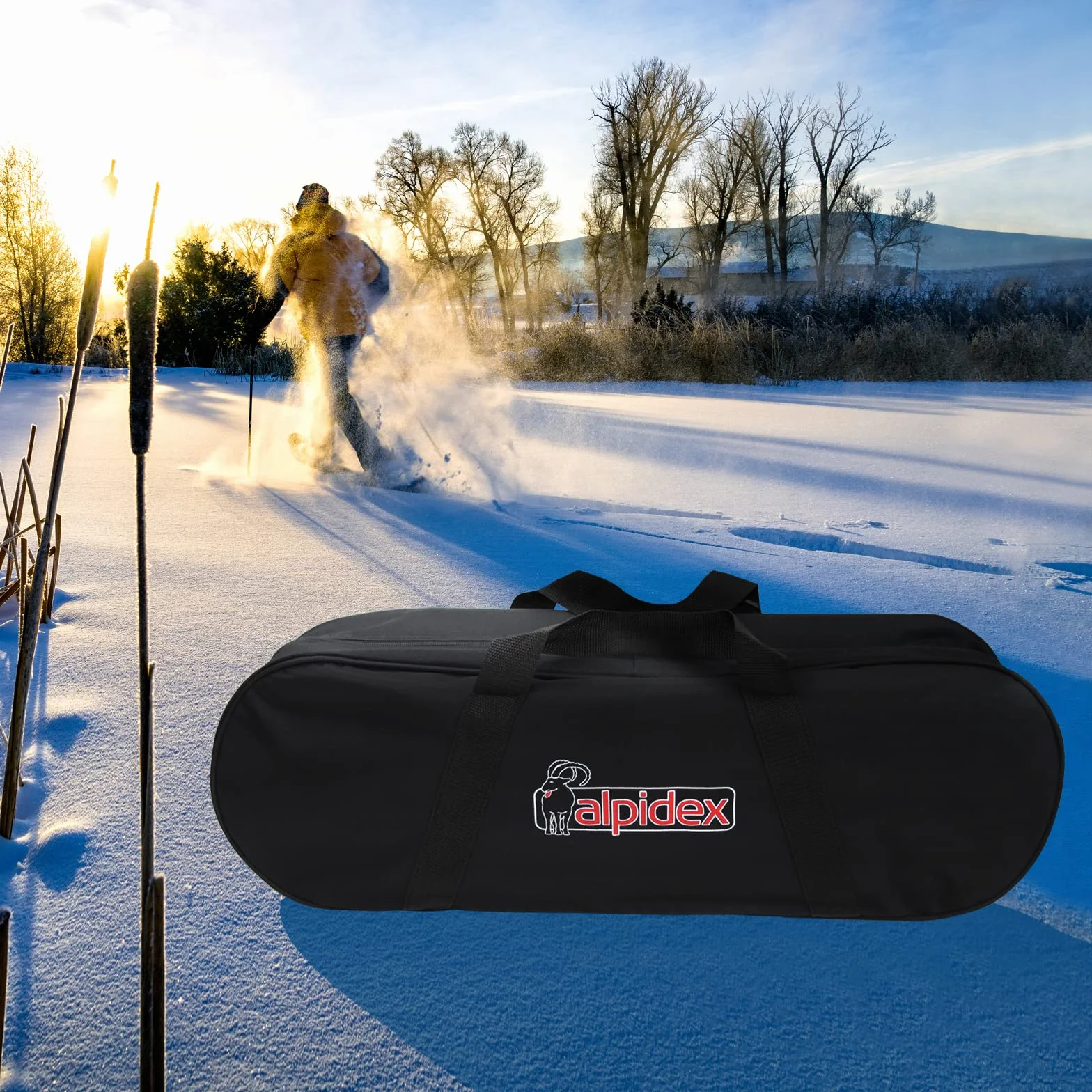 ALPIDEX Sac à Raquettes à Neige pour Raquettes 21-29 inch Cadre 57-76 cm