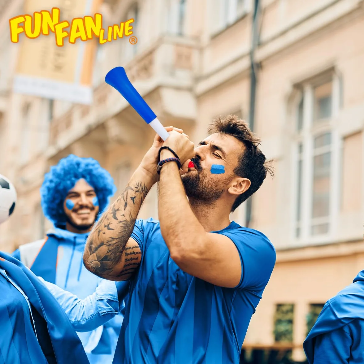 Pack x3 Trompettes en Plastique Vuvuzela pour Football Célébrations Sportives Avertisseur Sonore