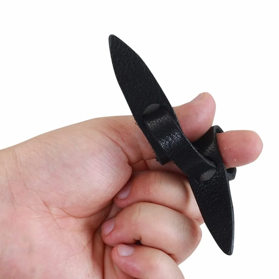 DONGKER Sangle de doigt de tir à l'arc en cuir pour arcs recourbés