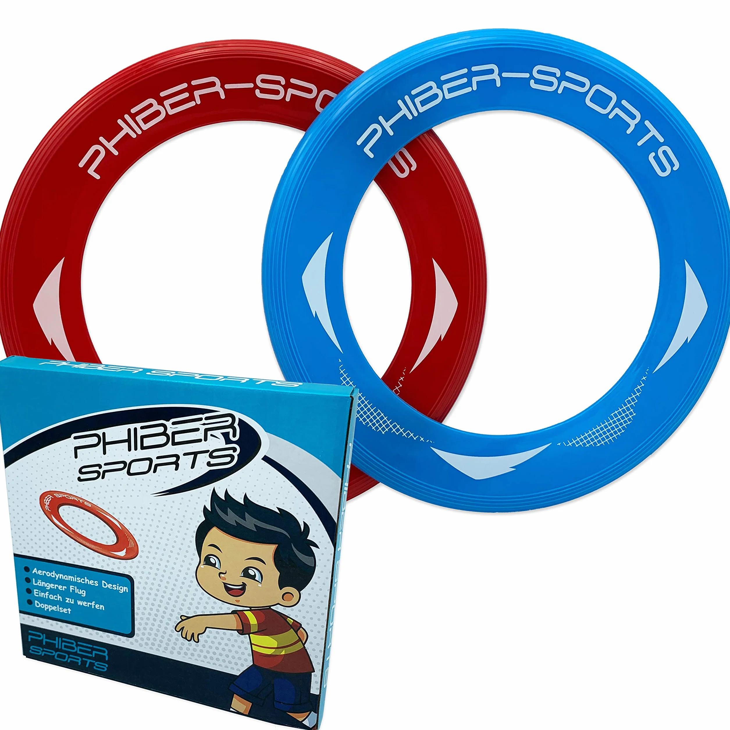 PHIBER-SPORTS Anneaux de Frisbee 2 Anneaux de Lancer 80% Plus Léger Facile à Attraper