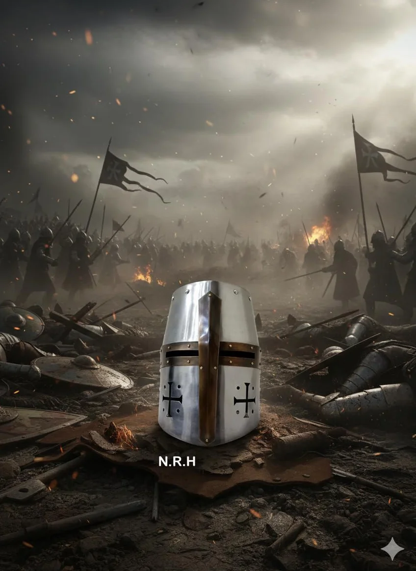 Nautical Replica Hub Casque médiéval chevalier templier avec support