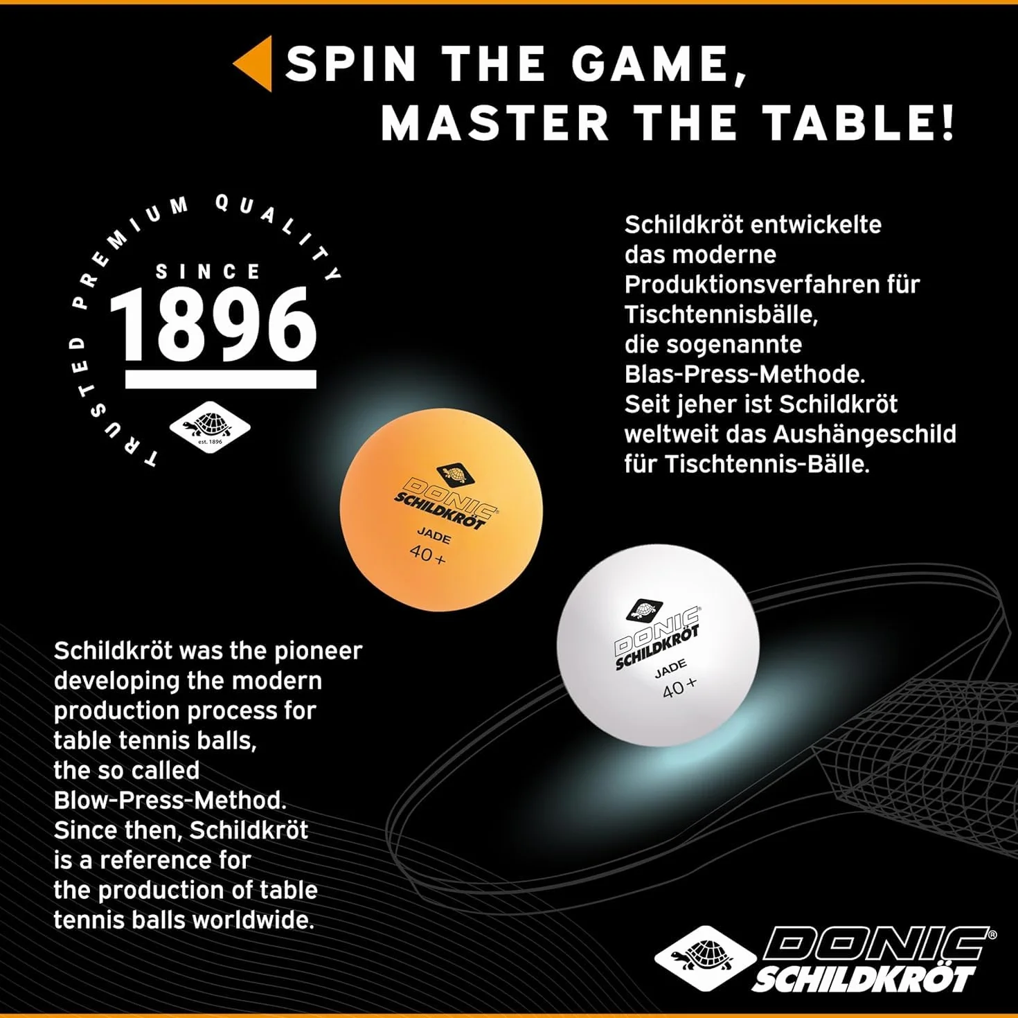 Donic-Schildkröt Balles de Tennis de Table Jade