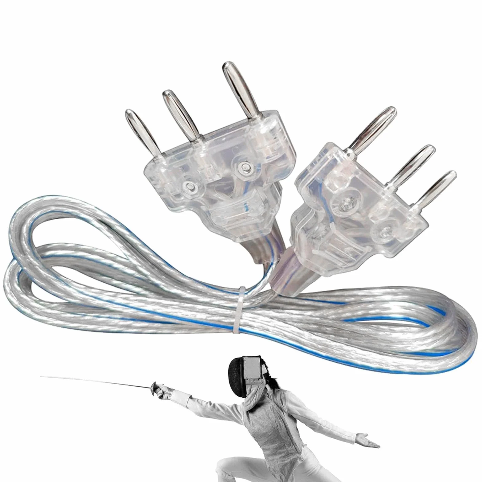 Cordon de main d'escrime, cordon de corps en acier inoxydable léger, accessoires flexibles pour sabre