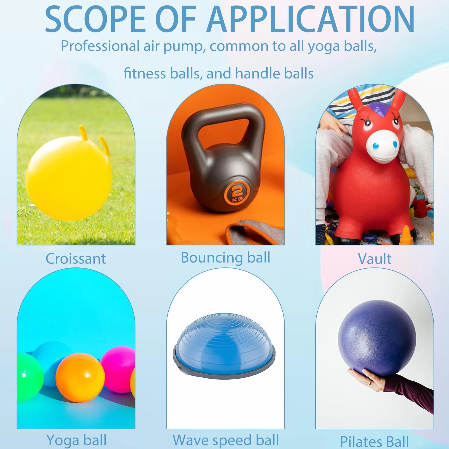 TIESOME Kit de rechange pour ballon de yoga avec 5 bouchons d'air et dispositif de retrait, blanc