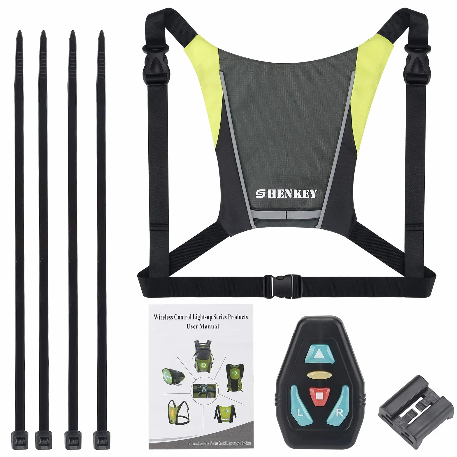 Gilet de Cyclisme LED Réfléchissant avec Indicateur de Direction Rechargeable USB