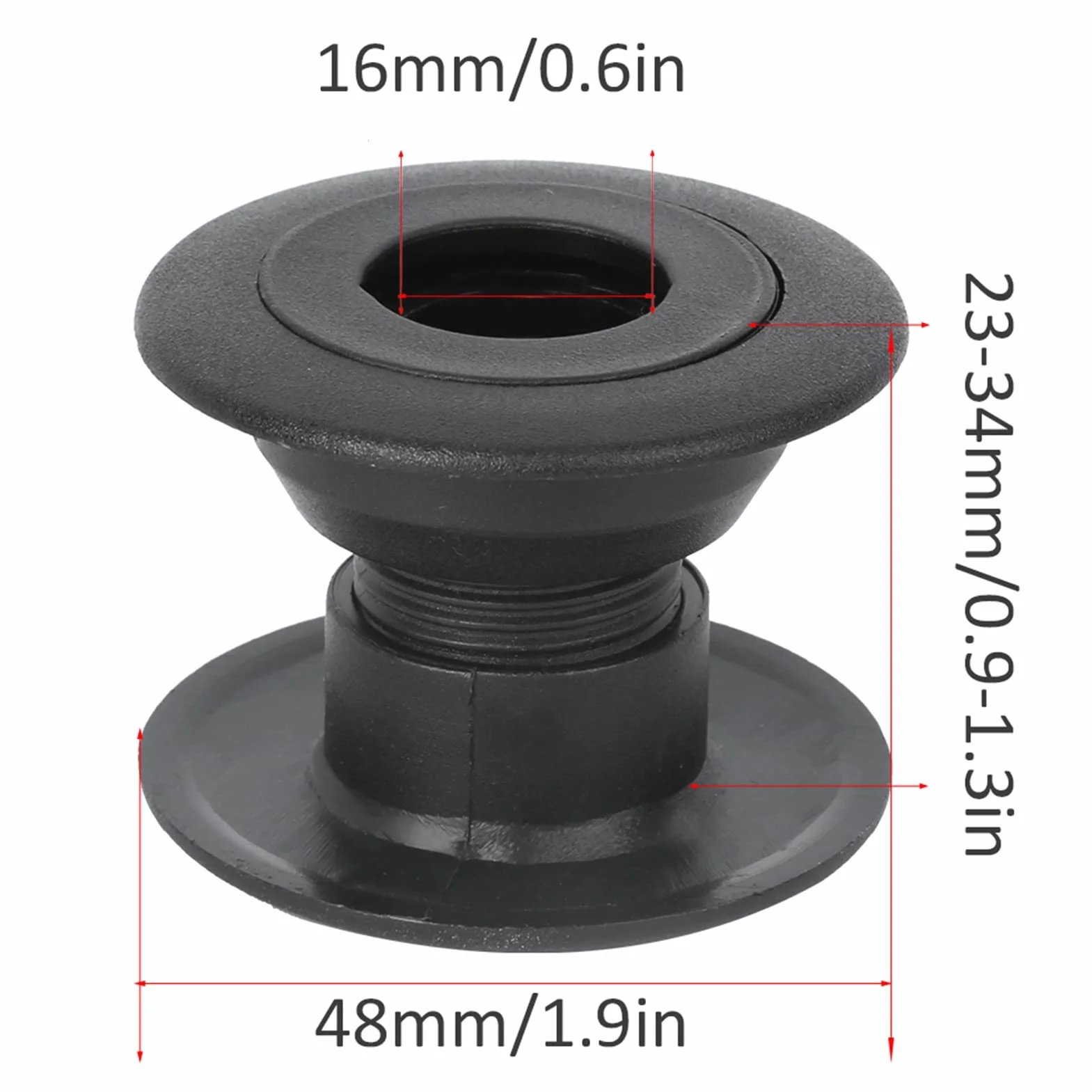 Accessoire de Roulement de Baby-Foot Noir, Structure Filetée à Hauteur Réglable en Plastique