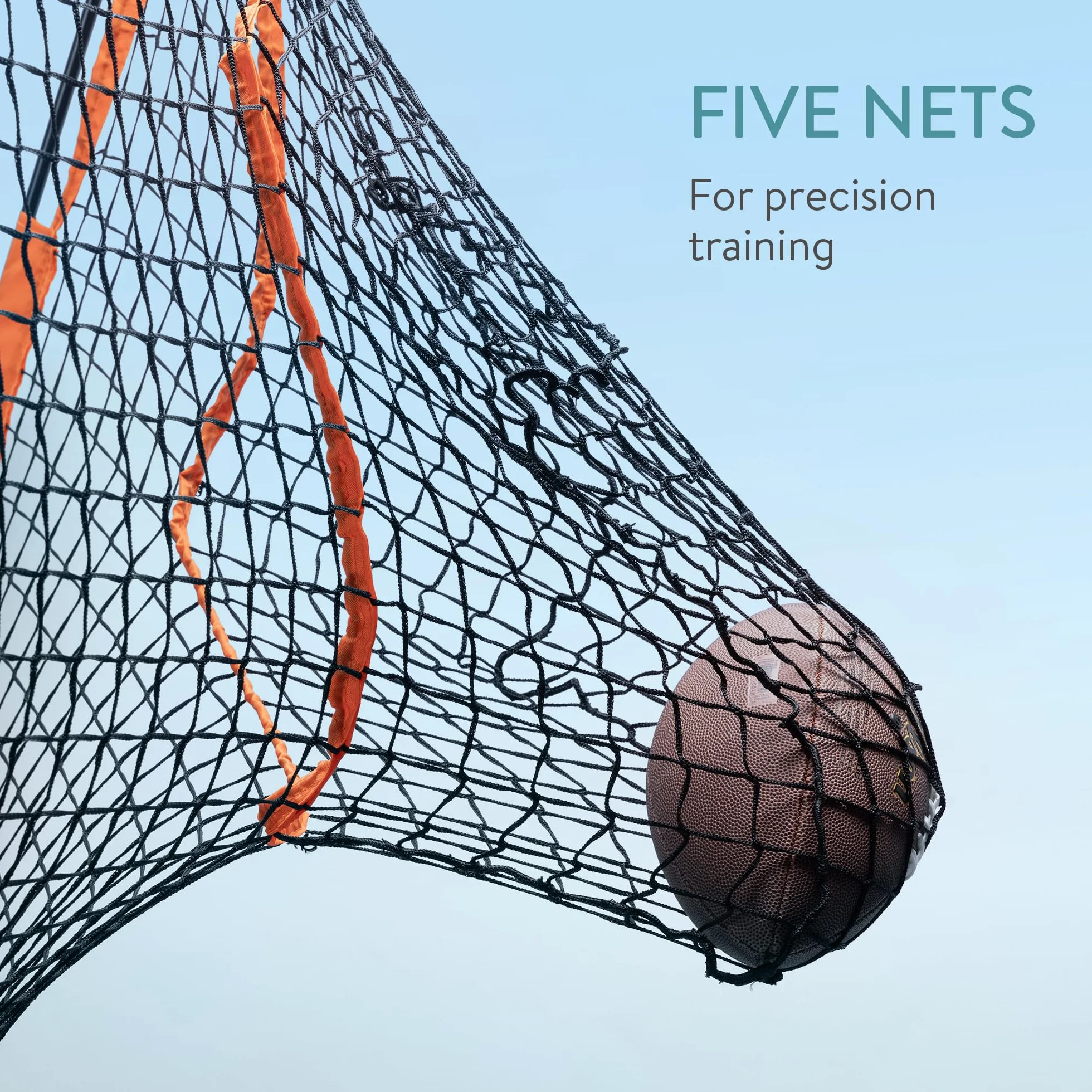 Navaris Filet d'entrainement Pliable 2,4x2,4m - Cage Foot Football Américain Handball avec Sac de Transport