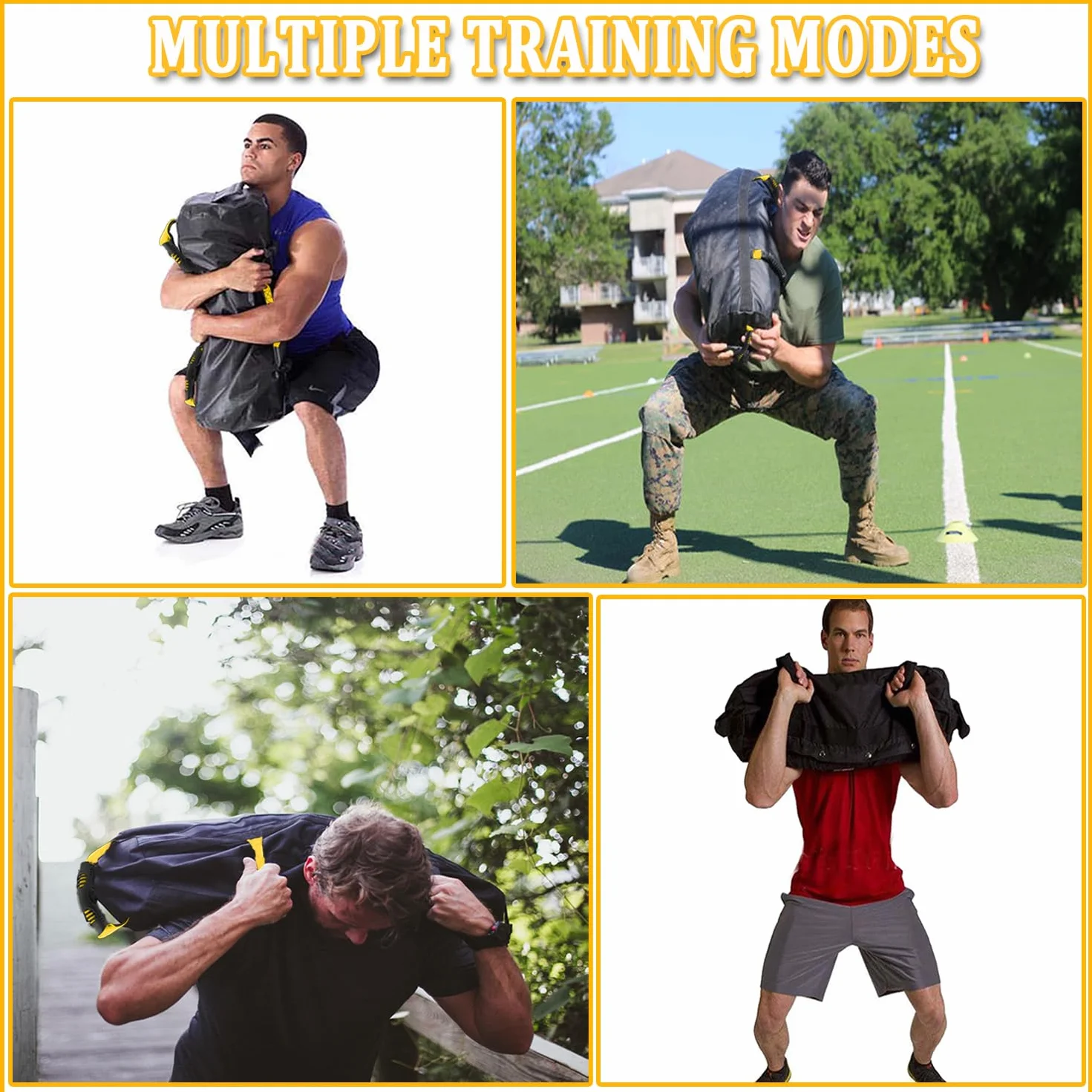 Sac de Sable Fitness Réglable Lesté avec Poignées pour Entraînement de Puissance