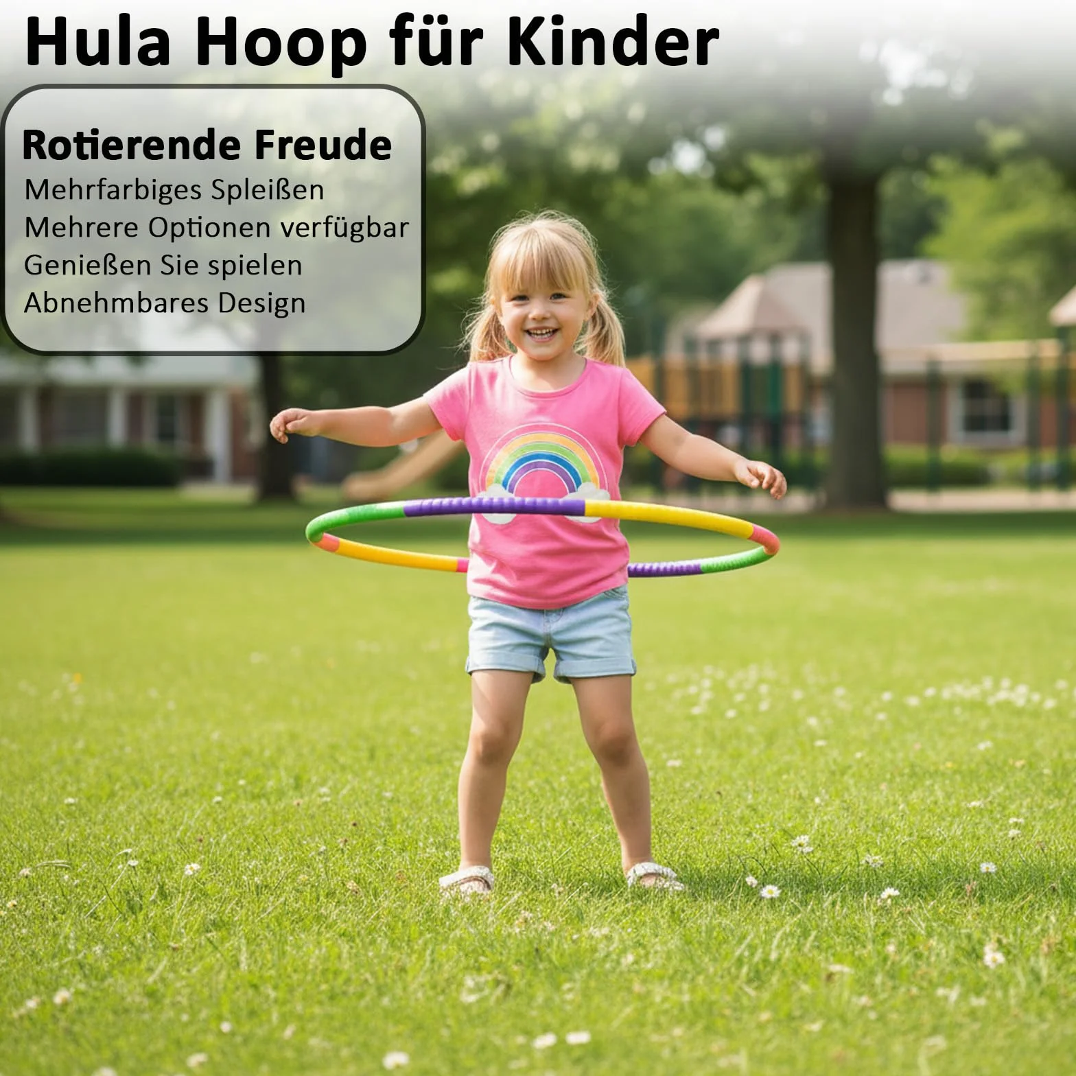 Lot de 2 cerceaux de hula hoop pour enfants 58 cm 8 segments jouet plein air