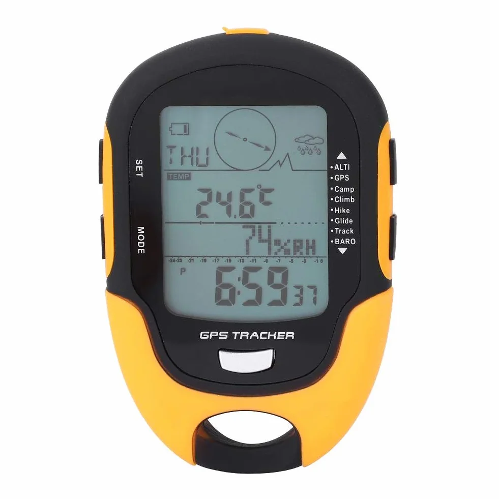 Altimètre Barométrique Numérique Multifonction GPS Baromètre Compas Portable avec Torche