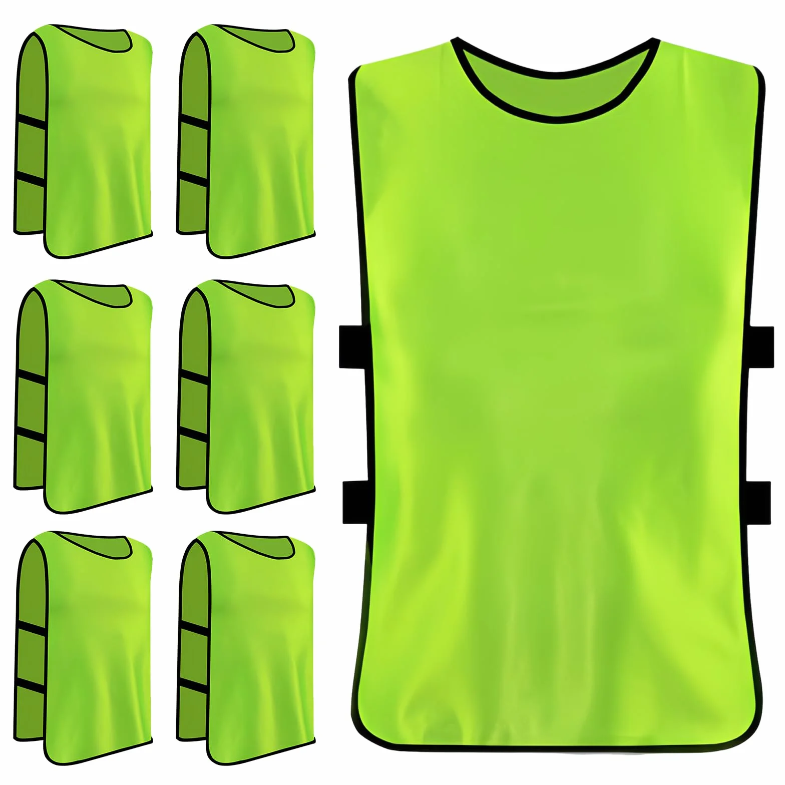Chasuble Football Adulte Homme Femme Entraînement Gilet Maillots XL 6 Pack