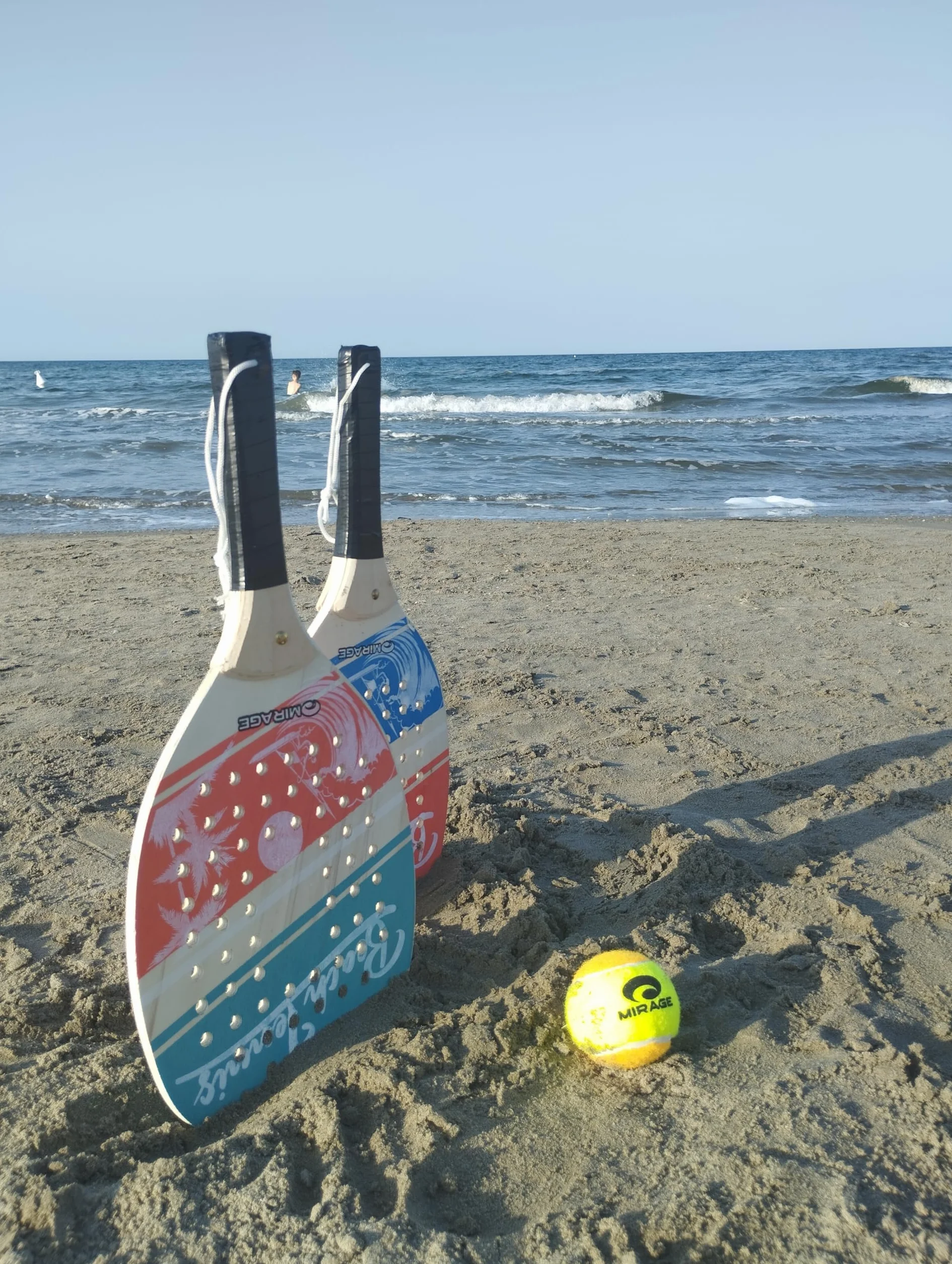 Raquette de plage Tennis balles souples légère résistante jeux plein air mer plage jardin enfants adultes