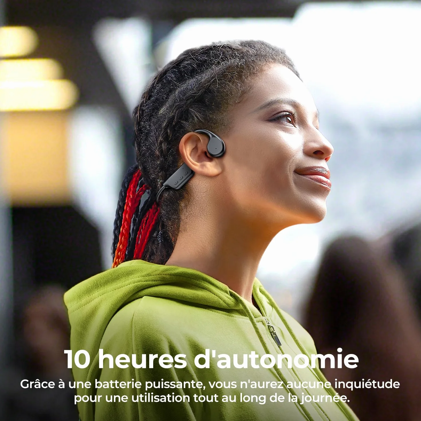 Casque Conduction Osseuse Bluetooth 5.4, Mémoire 32 Go Intégrée, Lecteur MP3 Étanche IPX8, 10 Heures de Jeu, Écouteur Natation sans Fil