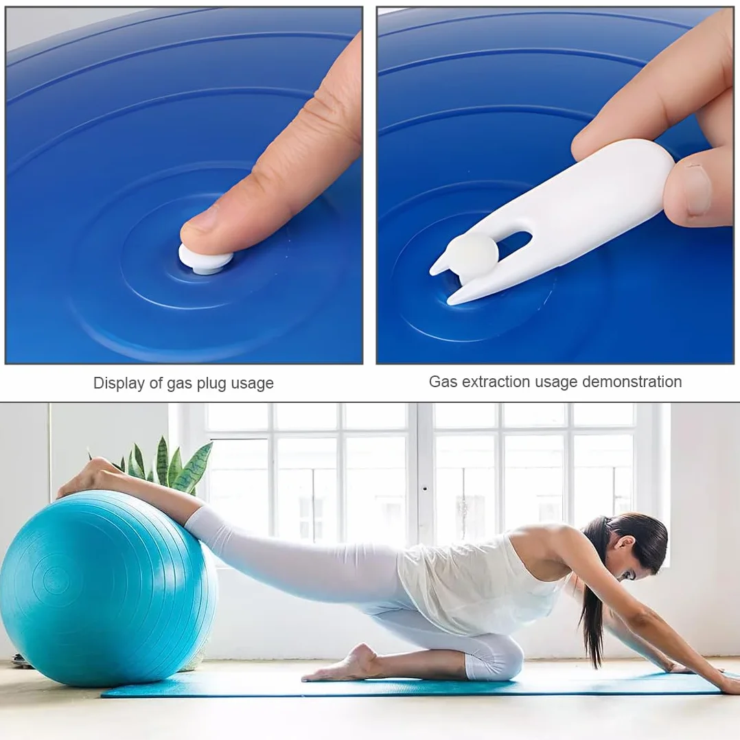 Kit de 10 Remplacement Bouchon Ballon d'exercice Adaptateur Prise d'air Yoga Fitness