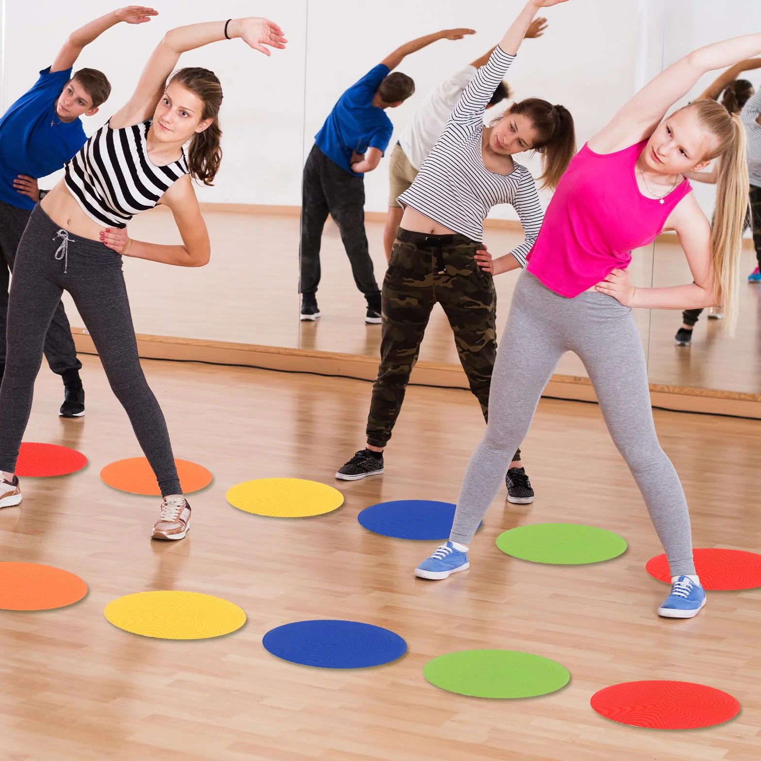 MIVIDE 20pcs Disque de Marquage Plat 23 cm, 5 Couleurs, Plot Sport pour Football Entraînement
