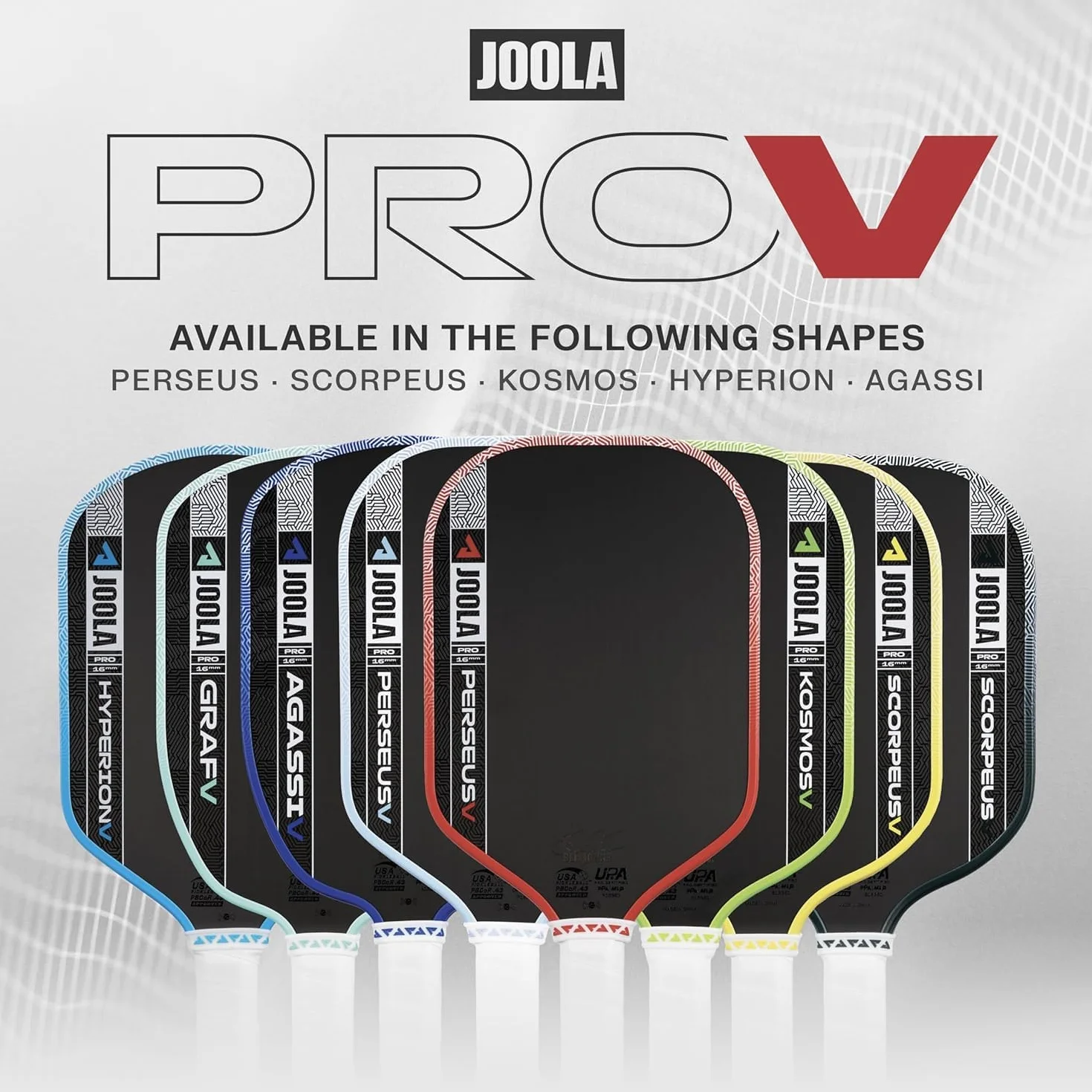 JOOLA Pro V Raquette de Pickleball Perseus Scorpeus Kosmos Hyperion Agassi GRAF Homologuée UPA-A USAP