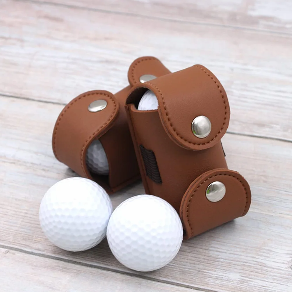 Sac de rangement pour balles de golf en cuir portable