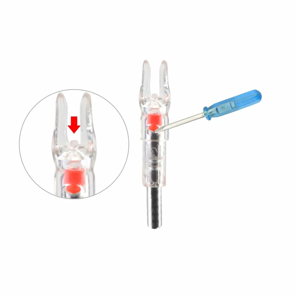 Encoche de la Flèche Lumineuse LED Lighted Nocks 6.2mm pour Flèche Arbre