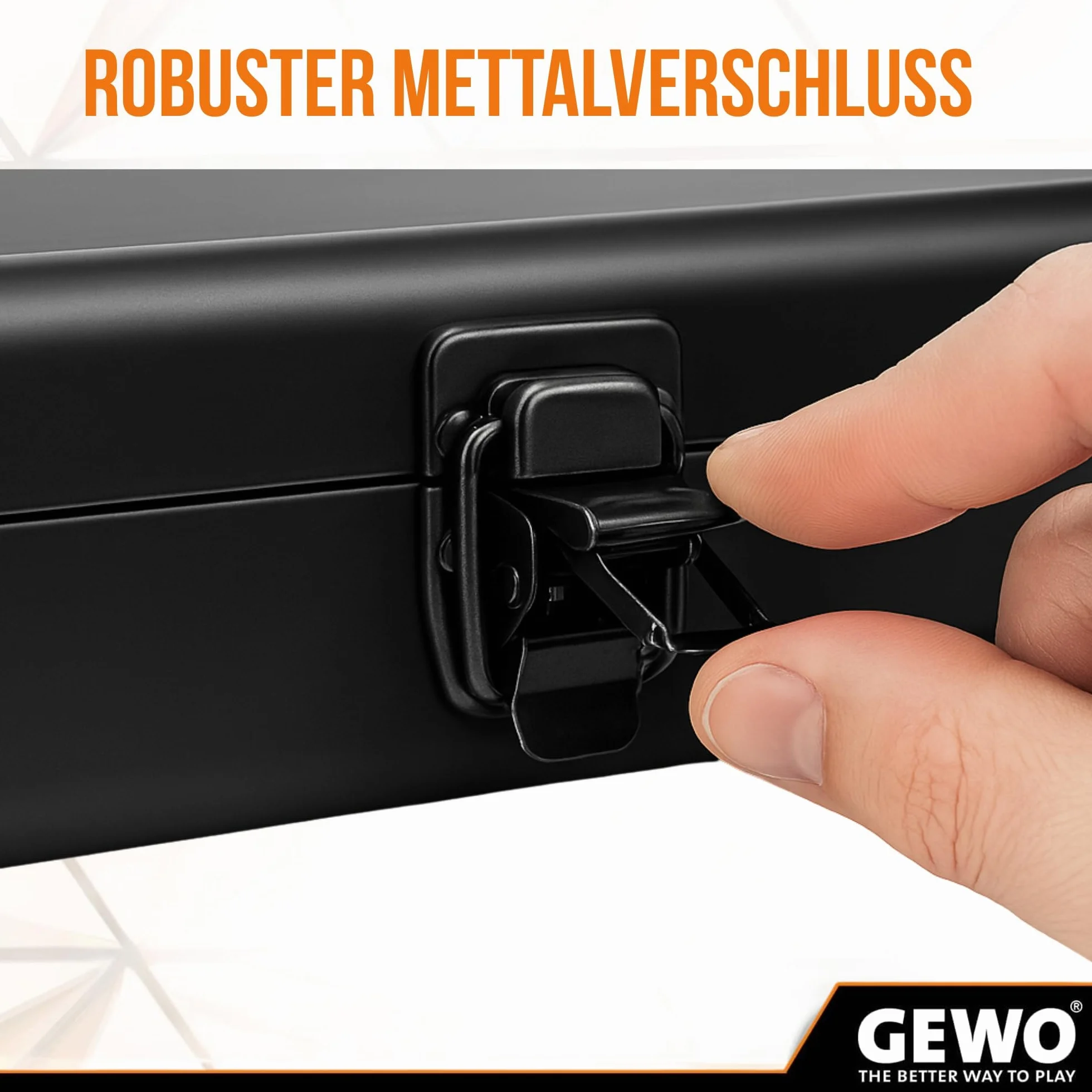 GEWO Mallette de Tennis de Table en Aluminium pour 2 Raquettes et 3 Balles – Housse Robuste
