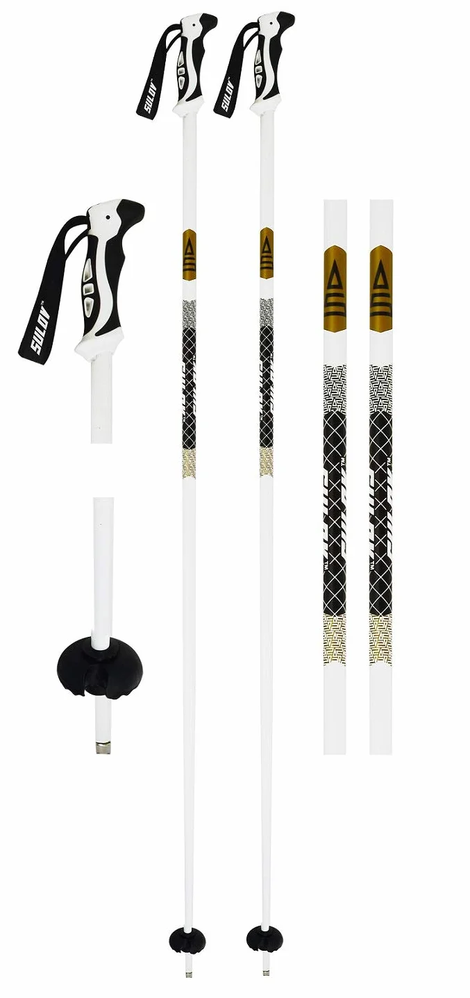 Bâton de Ski de Descente Riotact Longueur 110 cm Blanc Unisexe