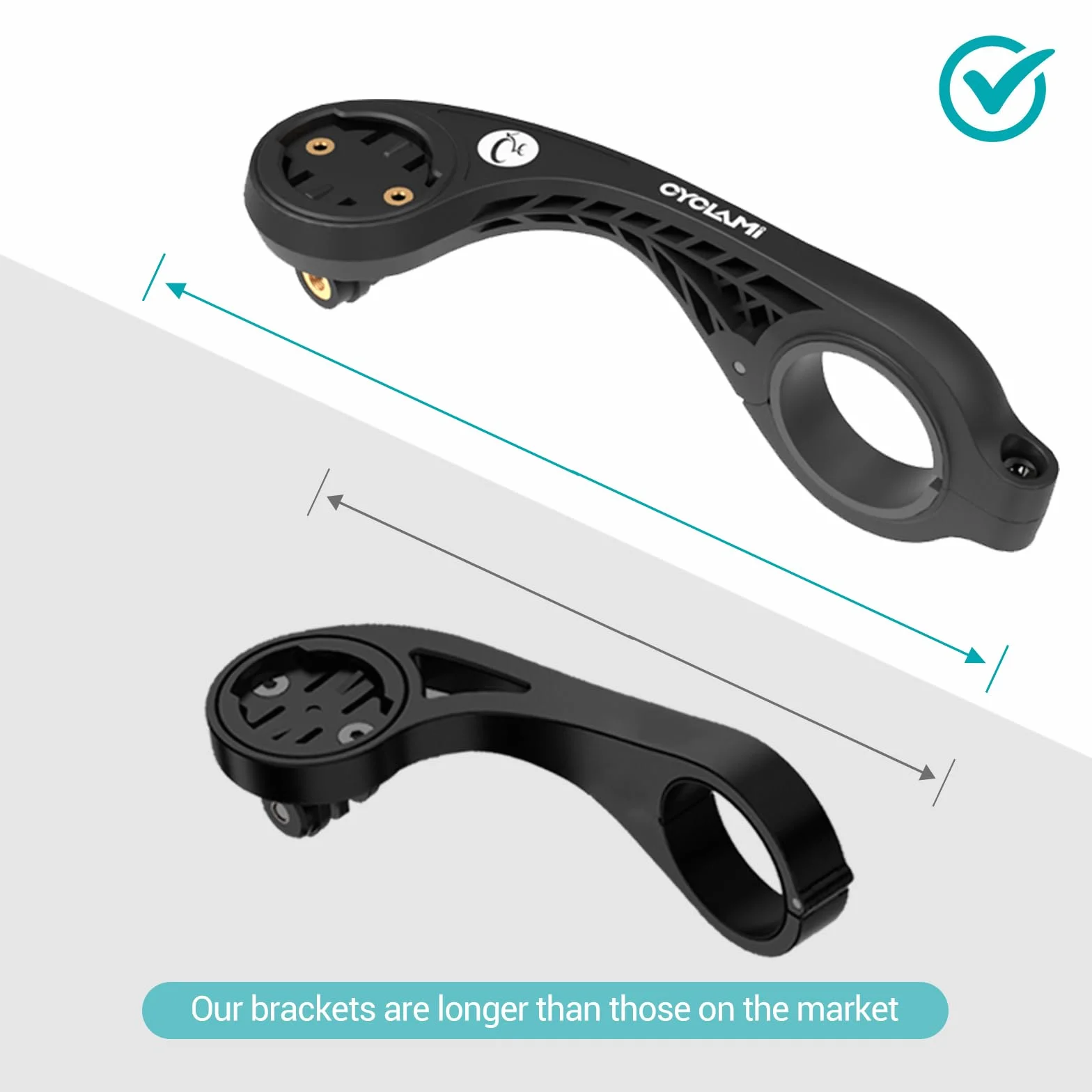 Support Vélo Garmin Edge Out Front Compatible GPS GoPro IGS