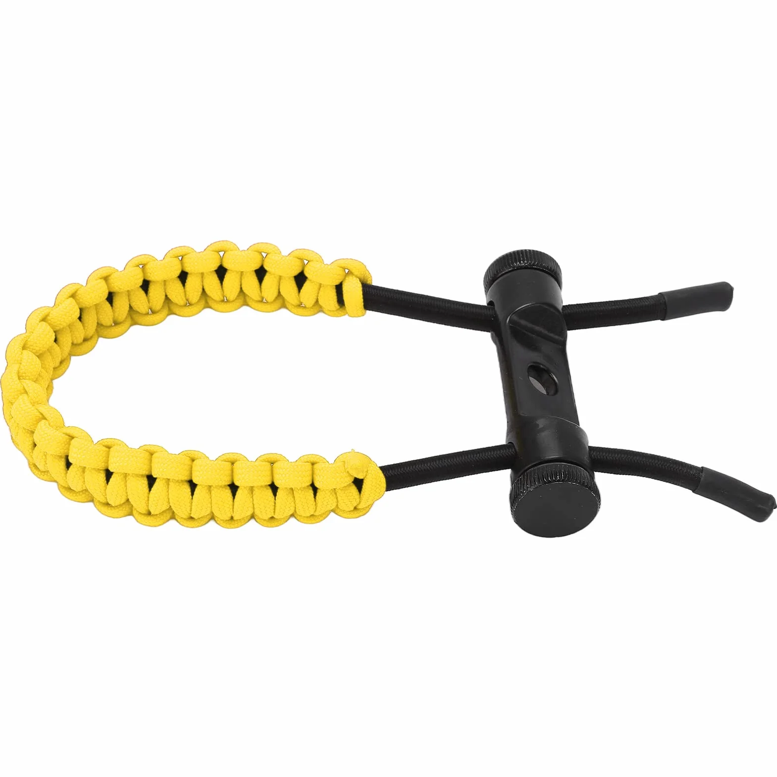 Élingues de Poignet d'Arc à Poulies Réglable, Corde de Dragonne Durable pour Tir à l'Arc (Jaune)