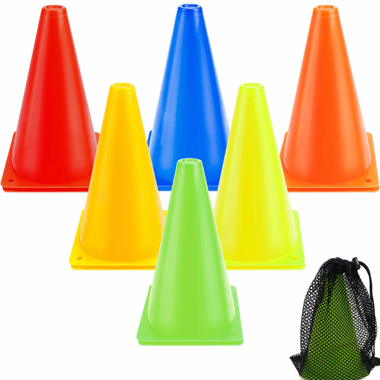 Cônes De Signalisation 12 Pièces pour Football, Sport, Entraînement