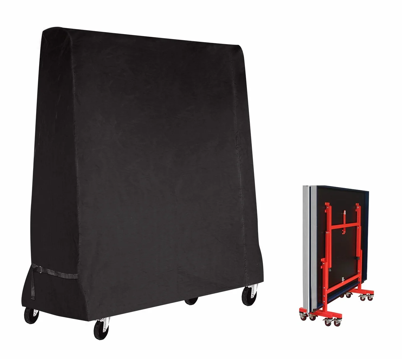Housse Imperméable Table de Tennis de Table 165 x 70 x 185 cm Noir