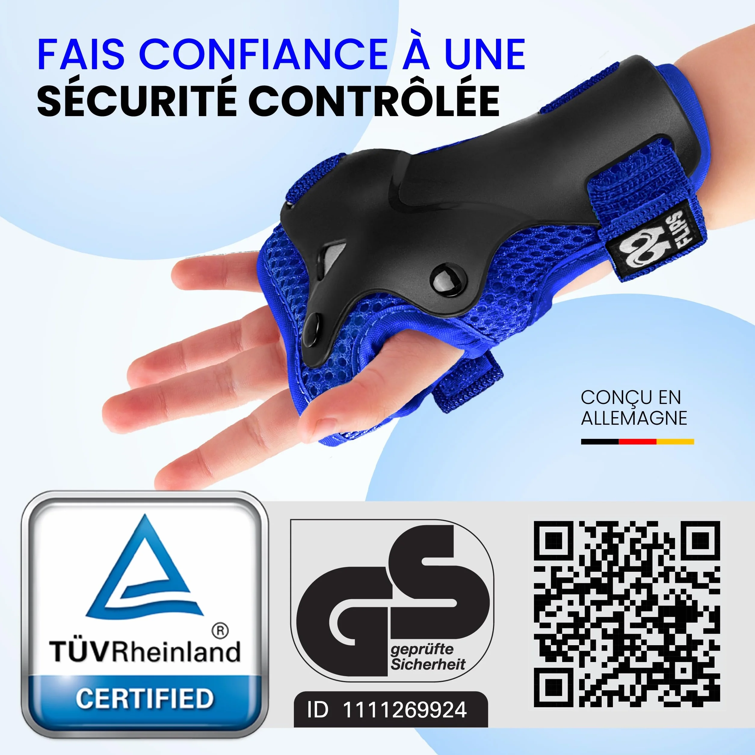 99FLIPS Protection Roller Enfant Genouillère Inline Skate - équipement de Protection Skateboard protecteurs genouillère Enfant, coudiere protecteurs Set de Protection Flash