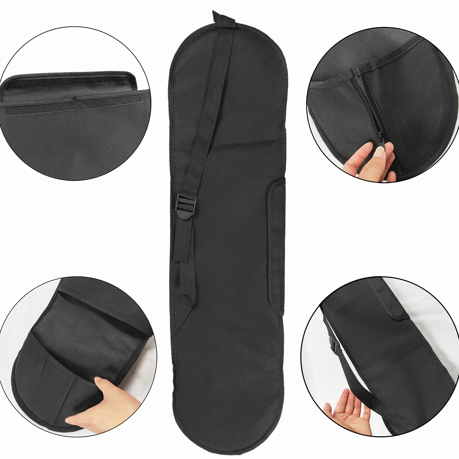 Sac à Dos pour Skateboard Longboard Oxford 84x22cm Bandoulière Réglable Universel
