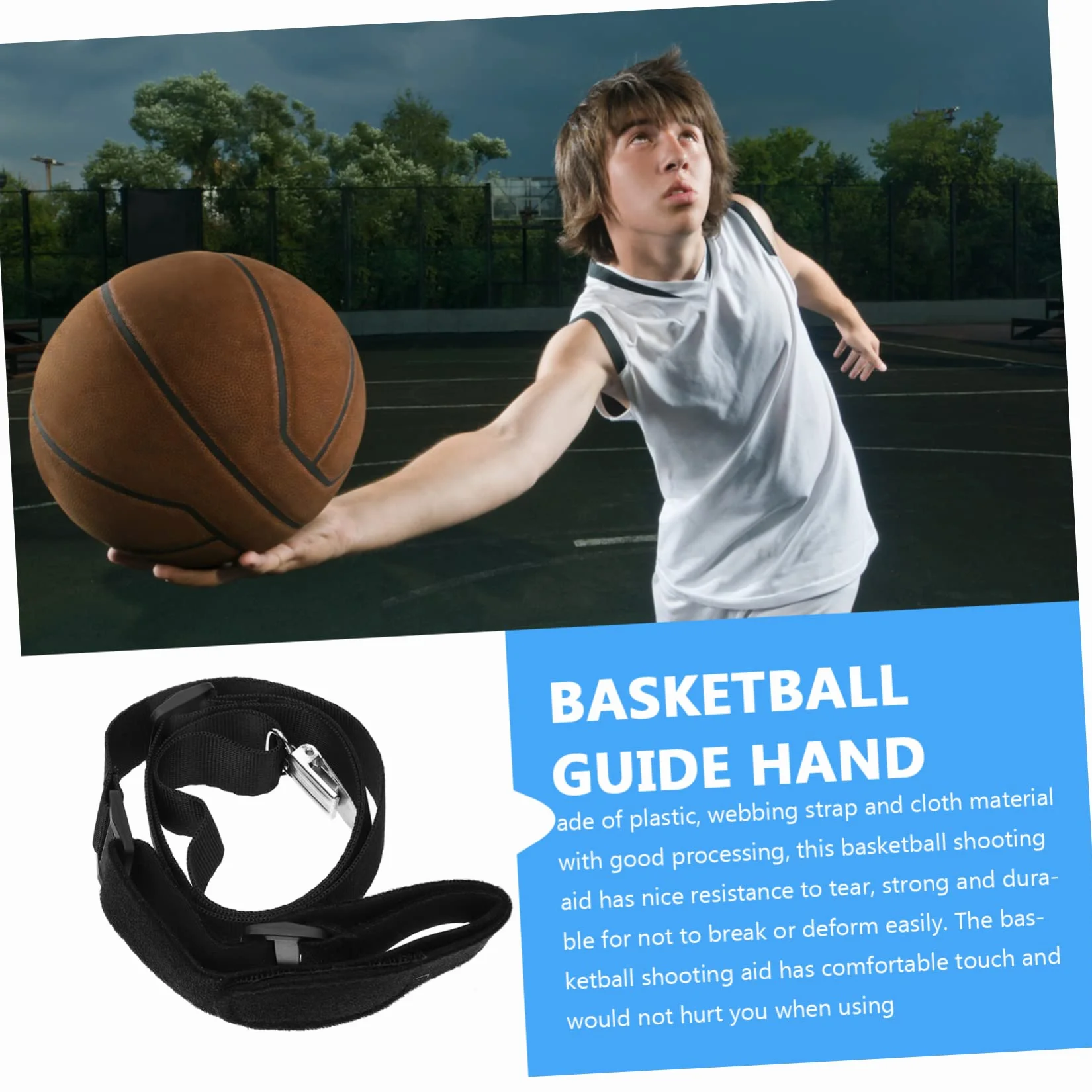 Ball Guide pour Main de Basket-Ball Accessoire Entraînement Sangle