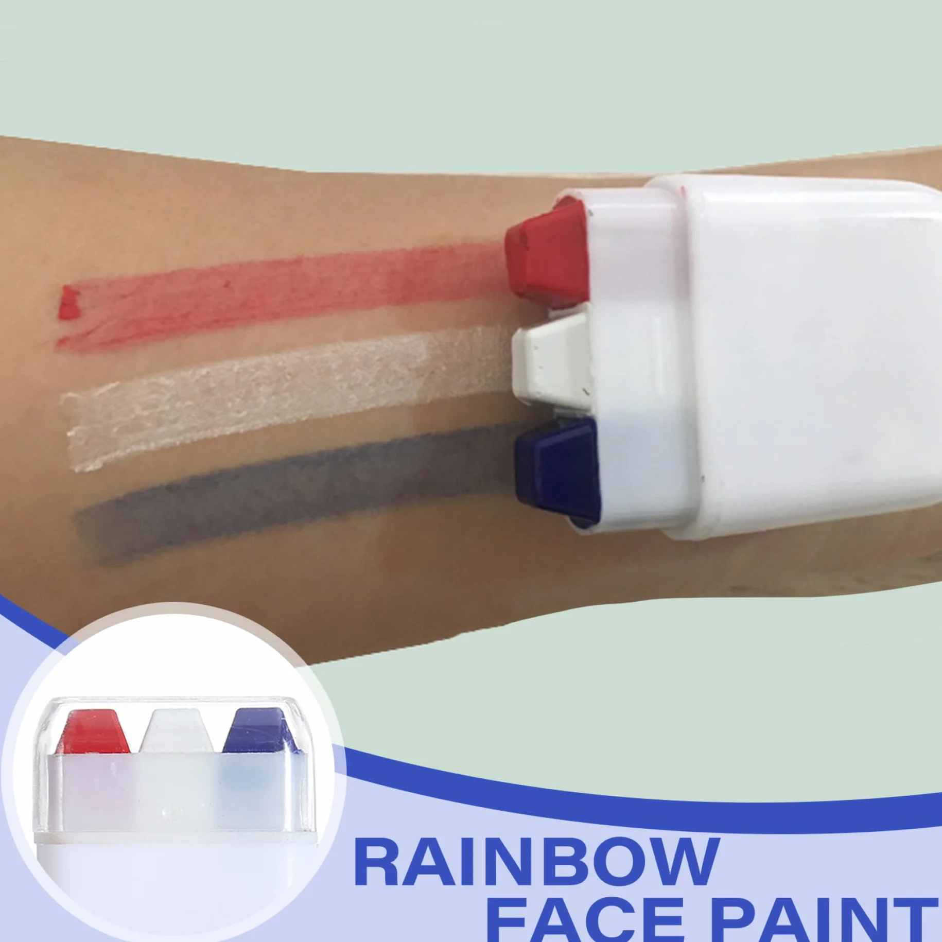 Peinture Visage Crayons Non L'antanage Rouge Blanc Bleu Portable Sticks Sportif Oeil Noir Bâton Baseball Football Softball