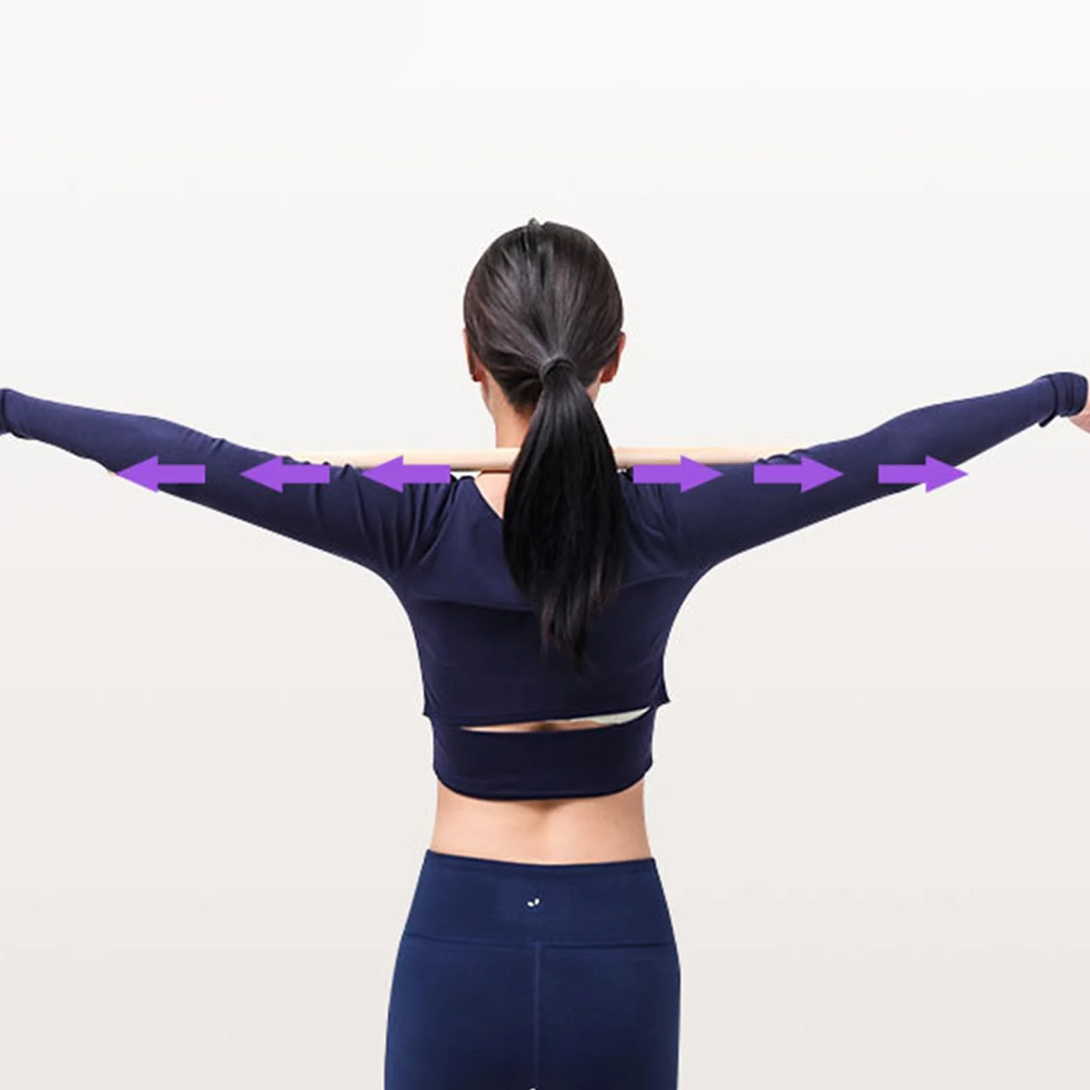 Bâton d'exercice en bois correcteur de posture pour étirement flexibilité équilibre force