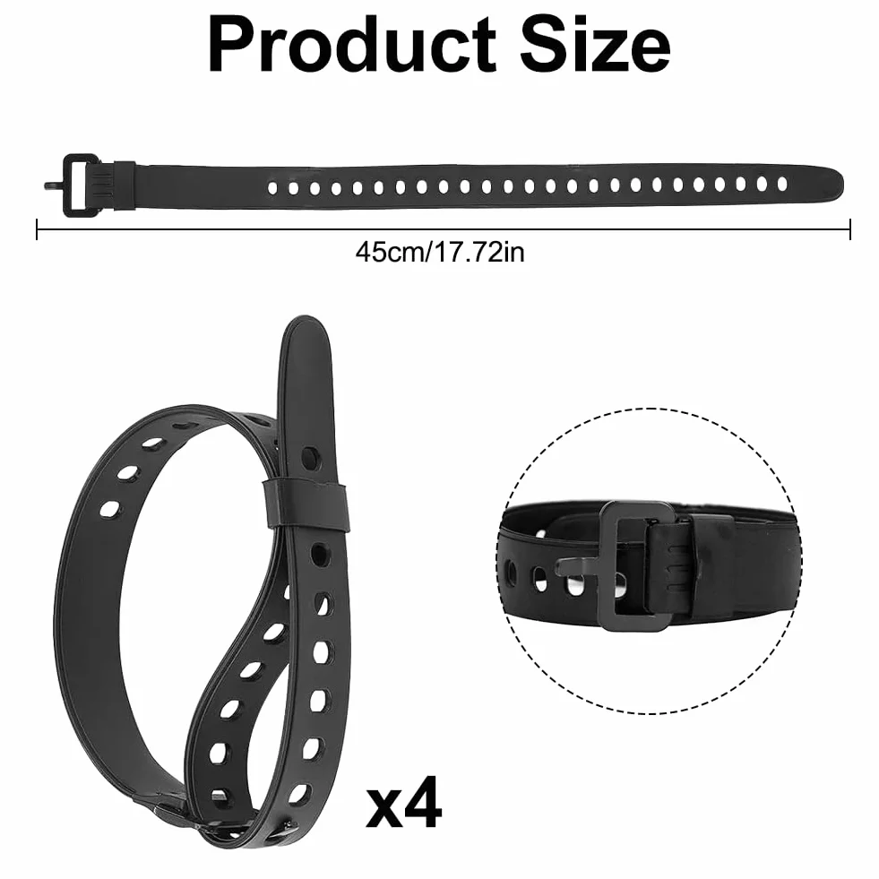 Sangles de Rechange réglables 45 cm pour Raquettes à Neige et Bottes de Ski Lot de 4