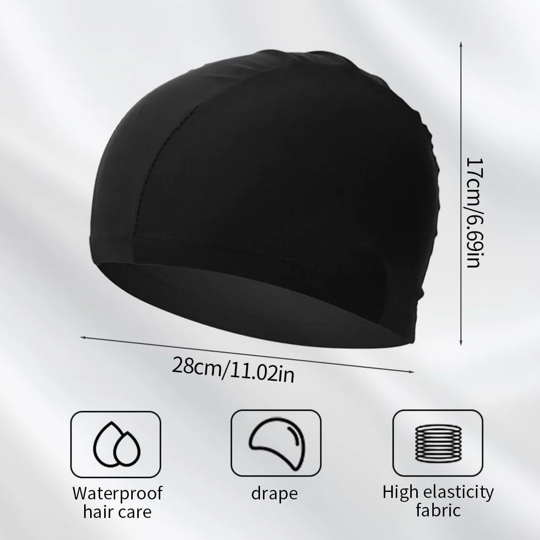 Bonnet de Bain en Tissu Élastique Confortable pour Femme Homme