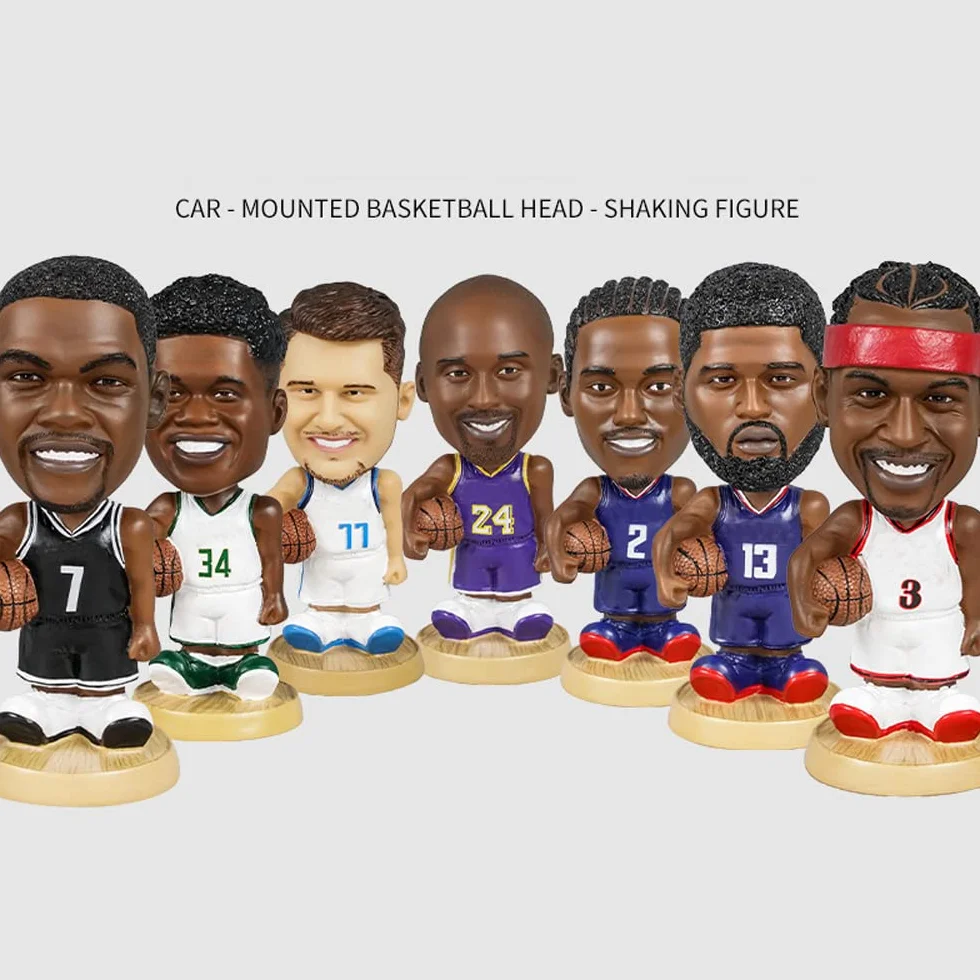 Figurine Joueur de Basket Star secouant la tête décoration de Voiture Ornements Bureau Cadeau (Irving)